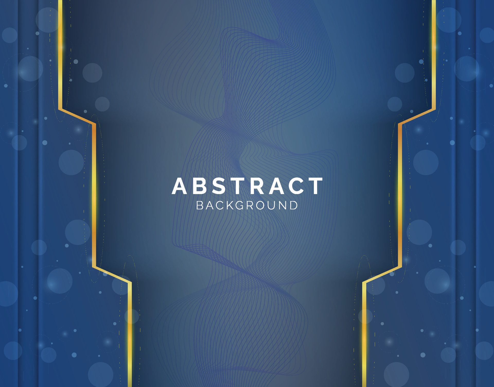 Futuristic dark blue abstract gaming background with gold lines and shadow, geometric shape overlap layers, graphic pattern banner template design Free Vector