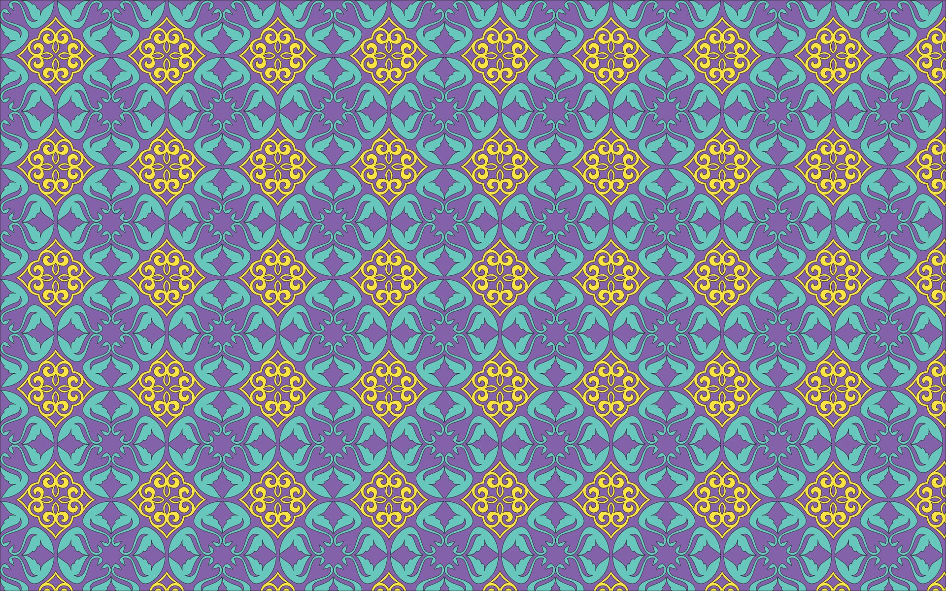 Purple geometric vintage ceramic tiles patchwork wallpaper abstract seamless pattern Free Vector