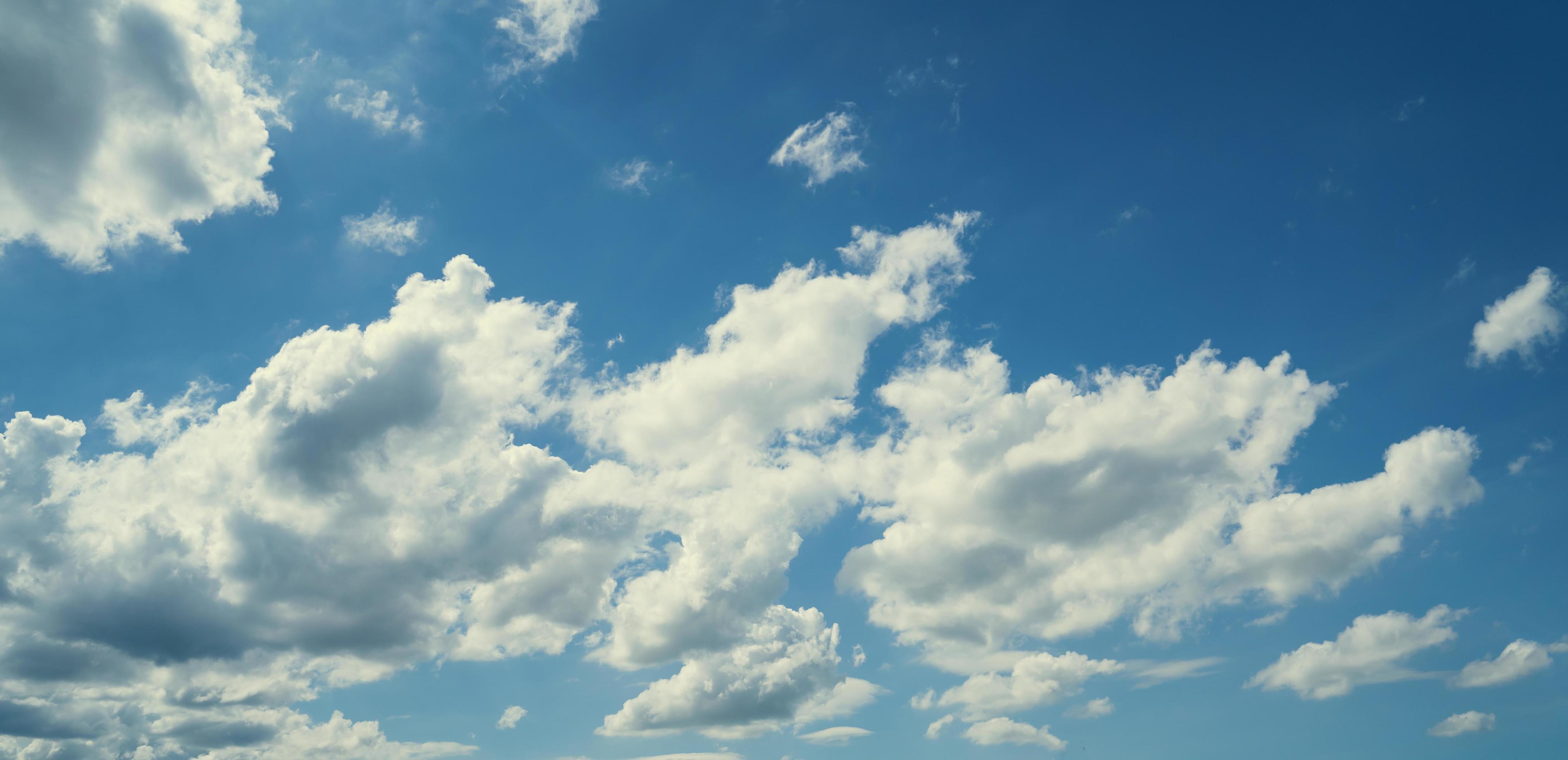 Beautiful blue sky and clouds natural background. Stock Free