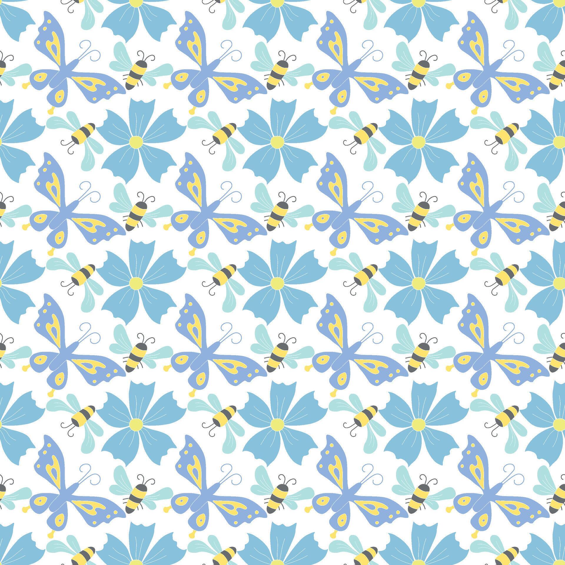 Spring floral pattern. Seamless pattern with flowers Stock Free