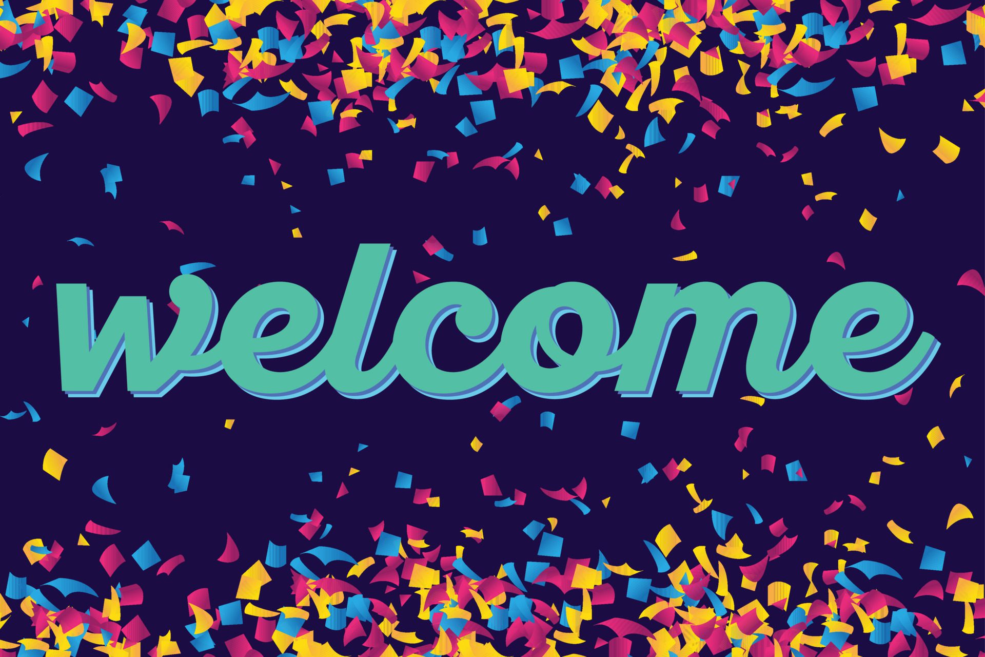 Welcome sign. Modern calligraphic text for use in greeting card, banner template, postcard. Welcome back hand drawn lettering. Free Vector