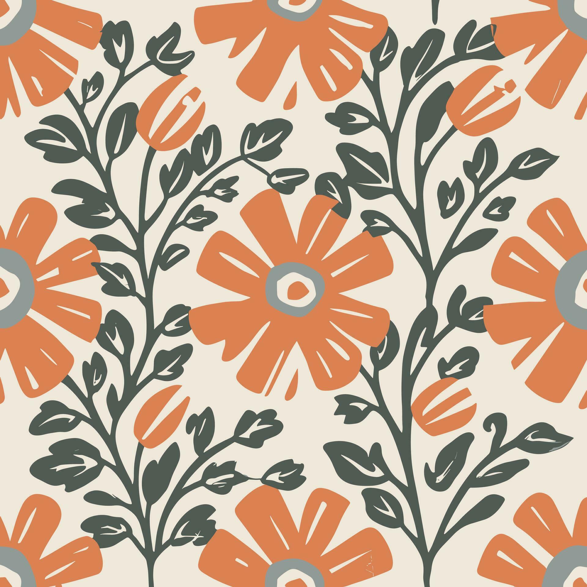 Vector flower pattern background design illustration Stock Free