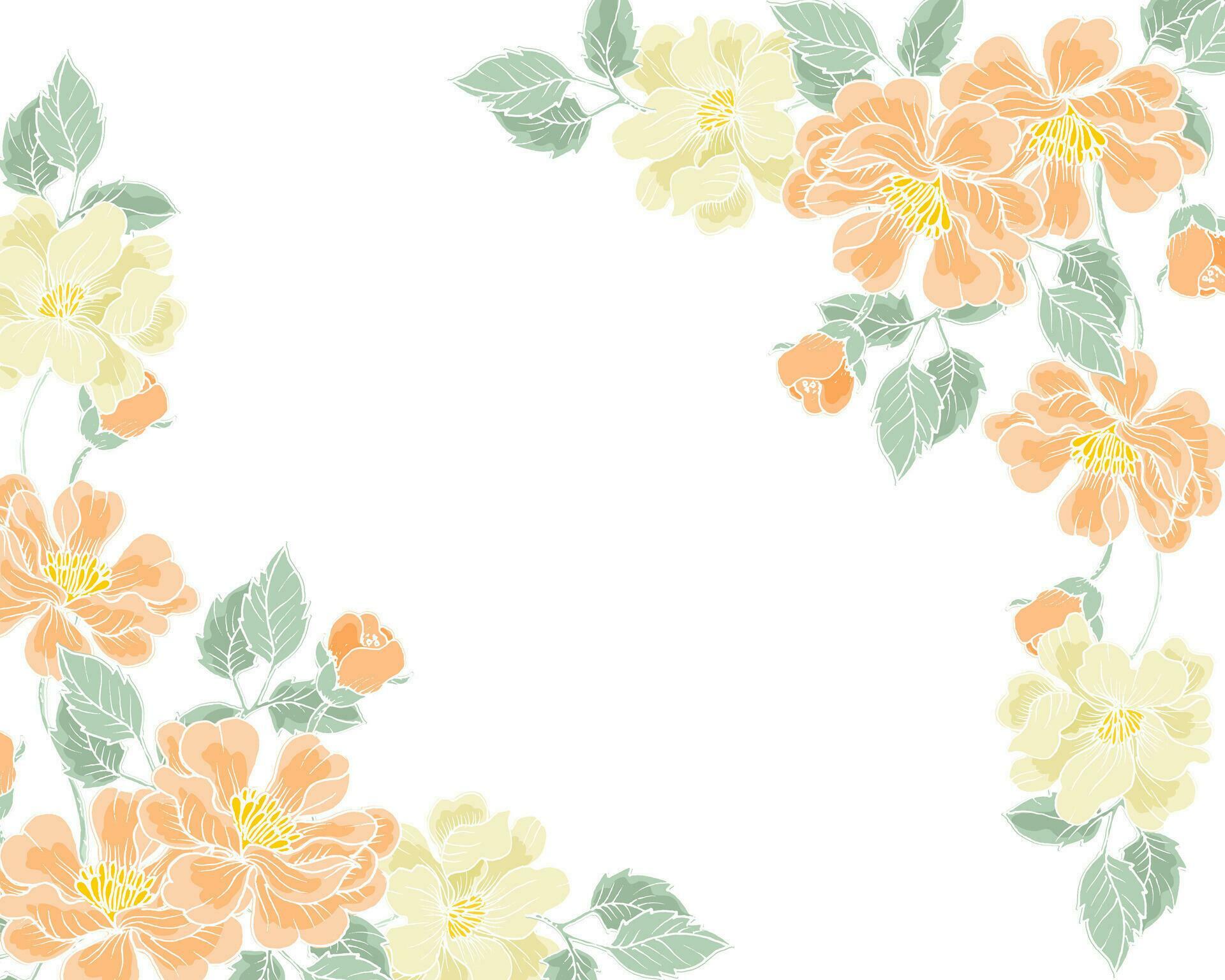 Hand Drawn Rose Flower Border Stock Free and Free SVG