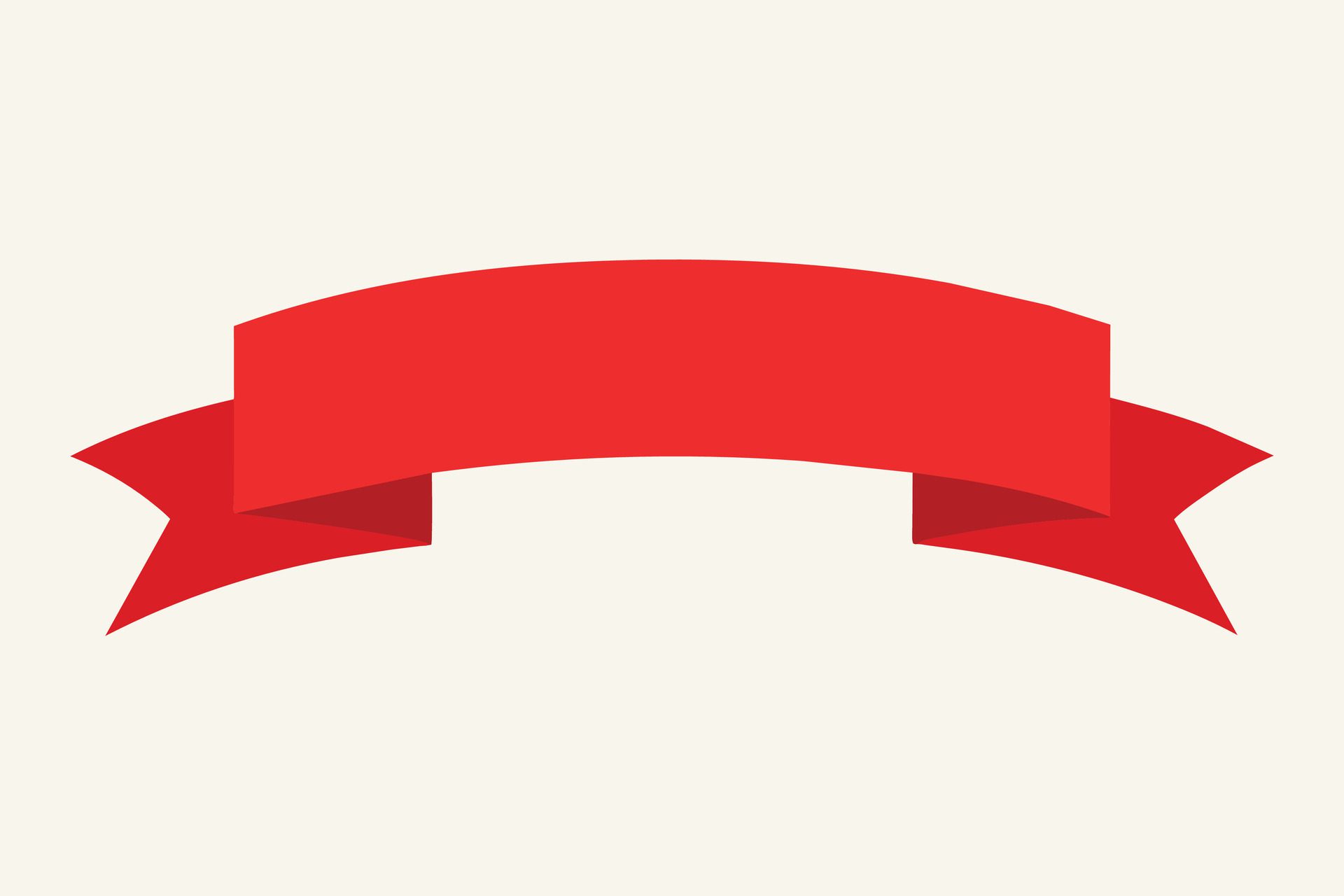 Flat illustration of red ribbon collection. Suitable for design element of banner decoration, blank ribbon for vintage ornament Free Vector