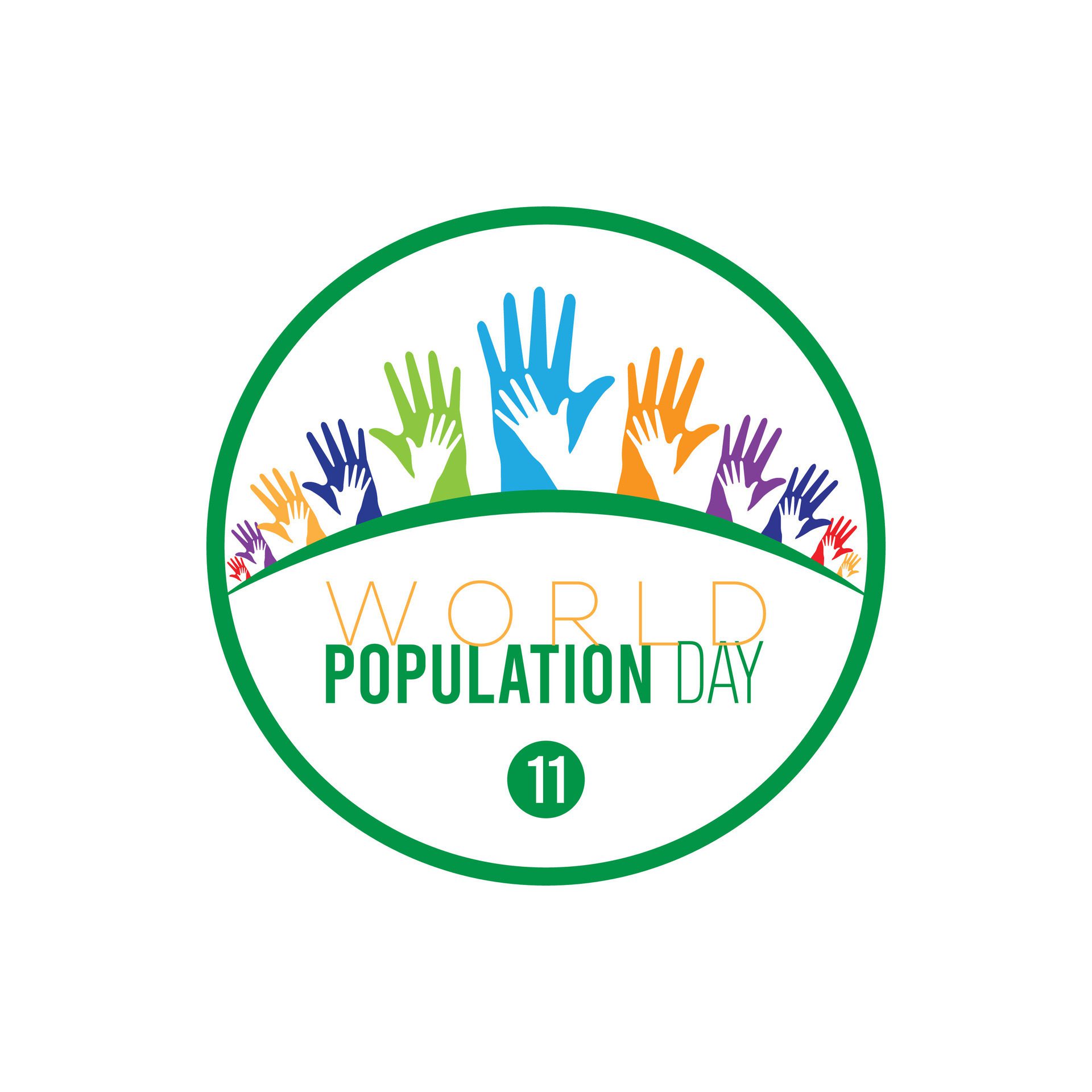 World Population Day observed every year in July. Template for background, banner, card, poster with text inscription. Free Vector