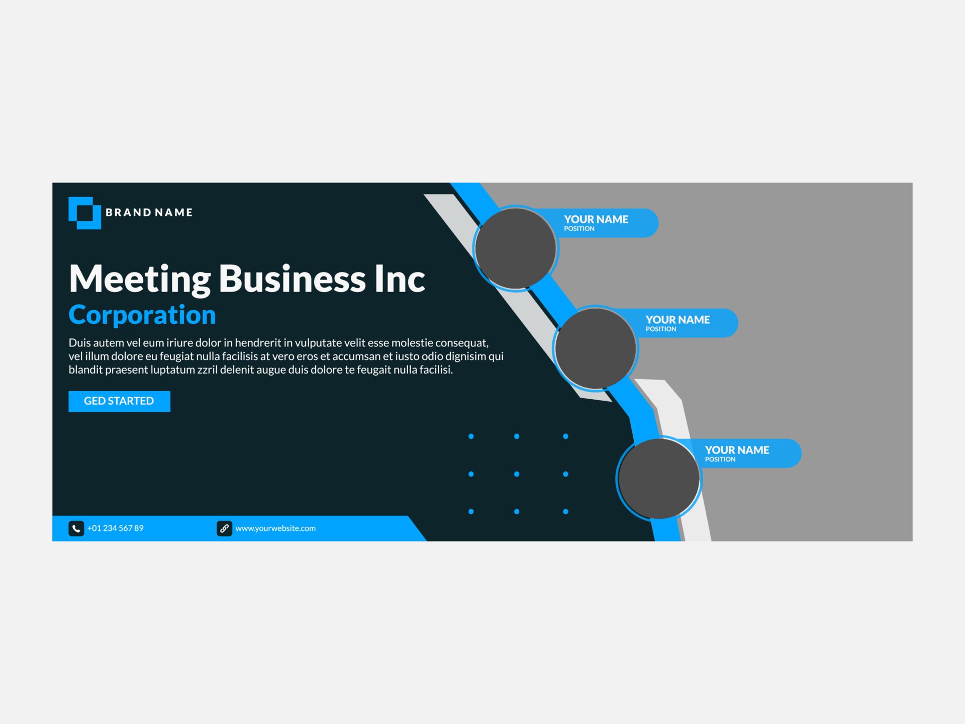 Meeting Business Inc Banner Free Vector