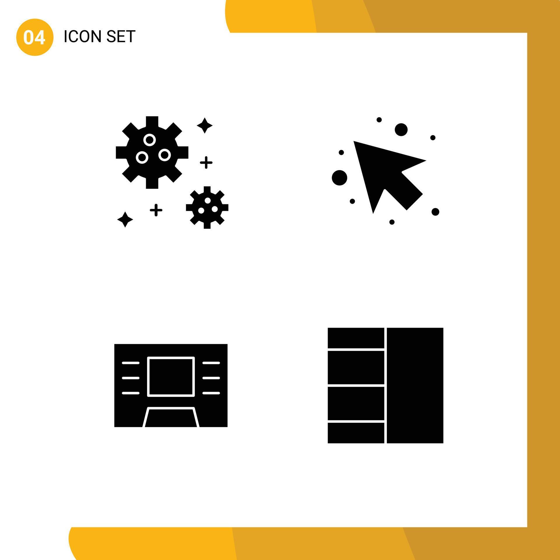 Pack of creative Solid Glyphs of astronaut layout arrow atm Editable Vector Design Elements Stock Free