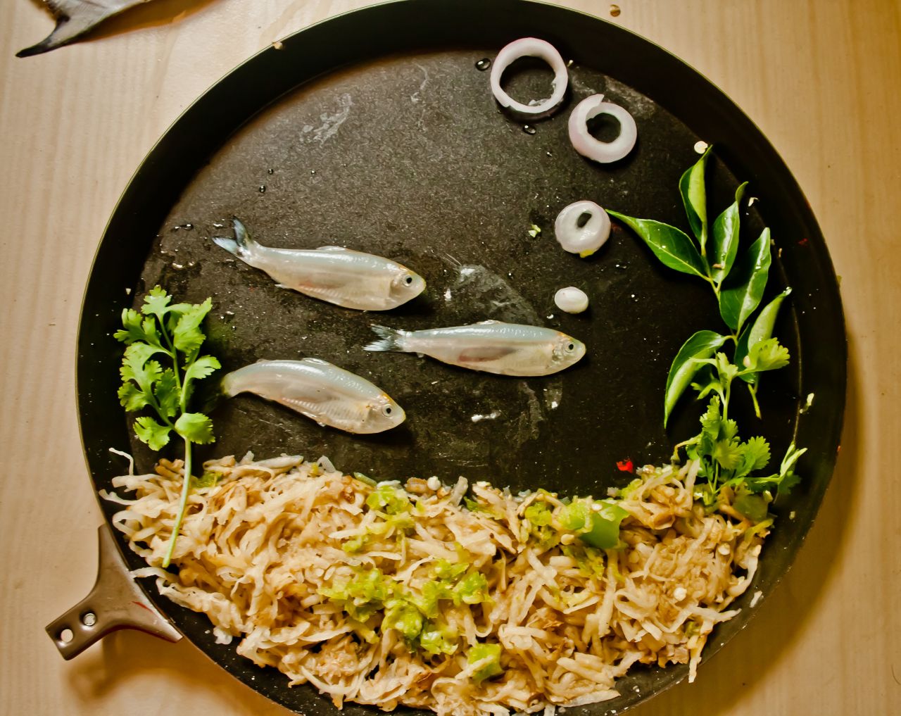 Fish Food Art In A Plate Stock Free