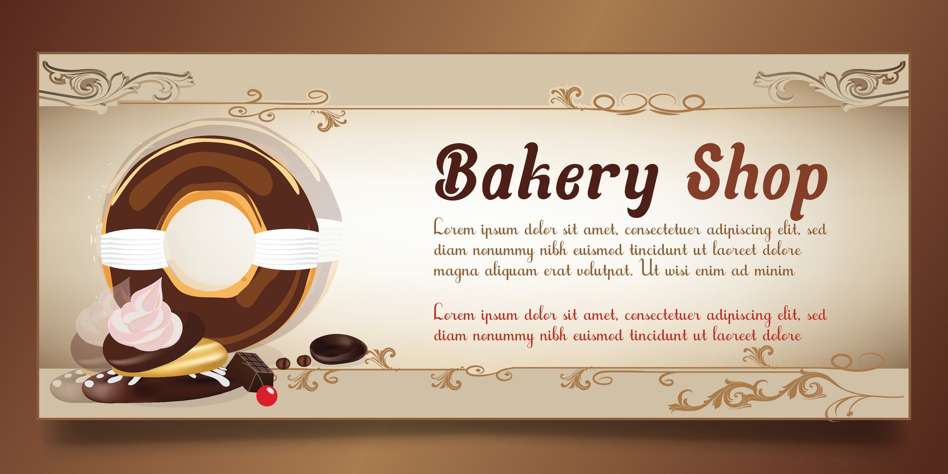 Bakery banner design Free Vector