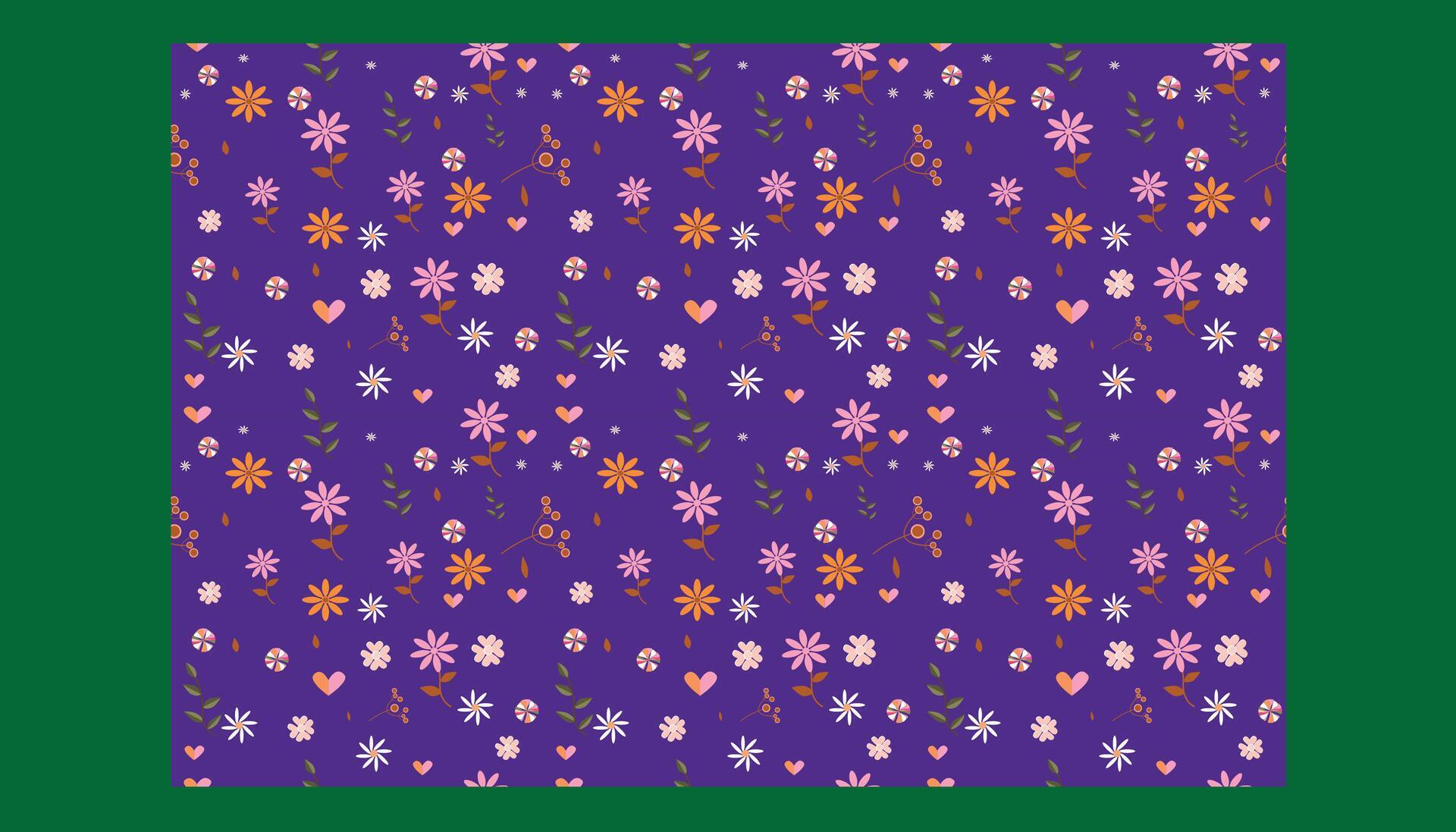 flower seamless pattern design illustrator Stock Free