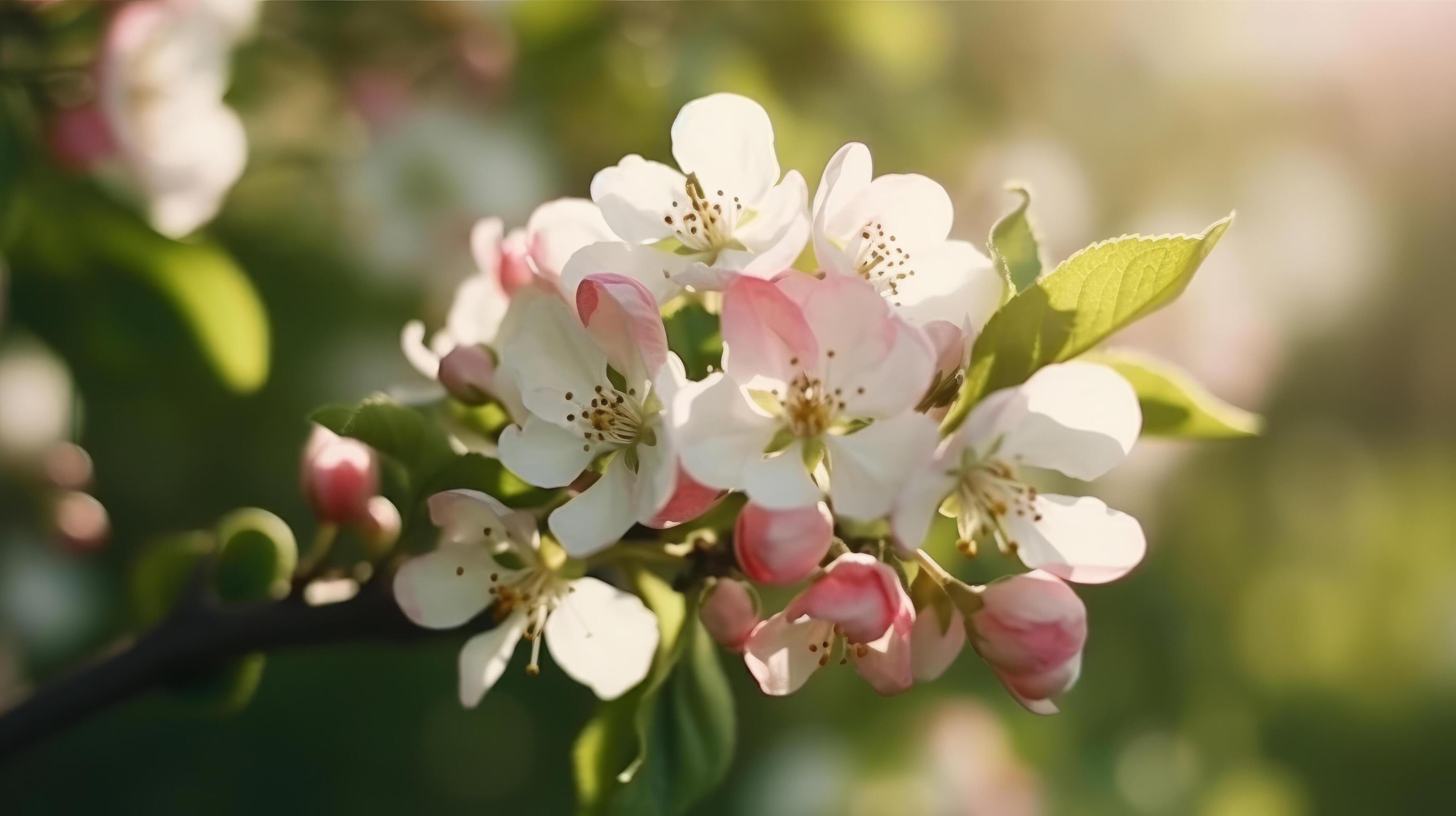 Apple flowers in spring. Illustration Stock Free