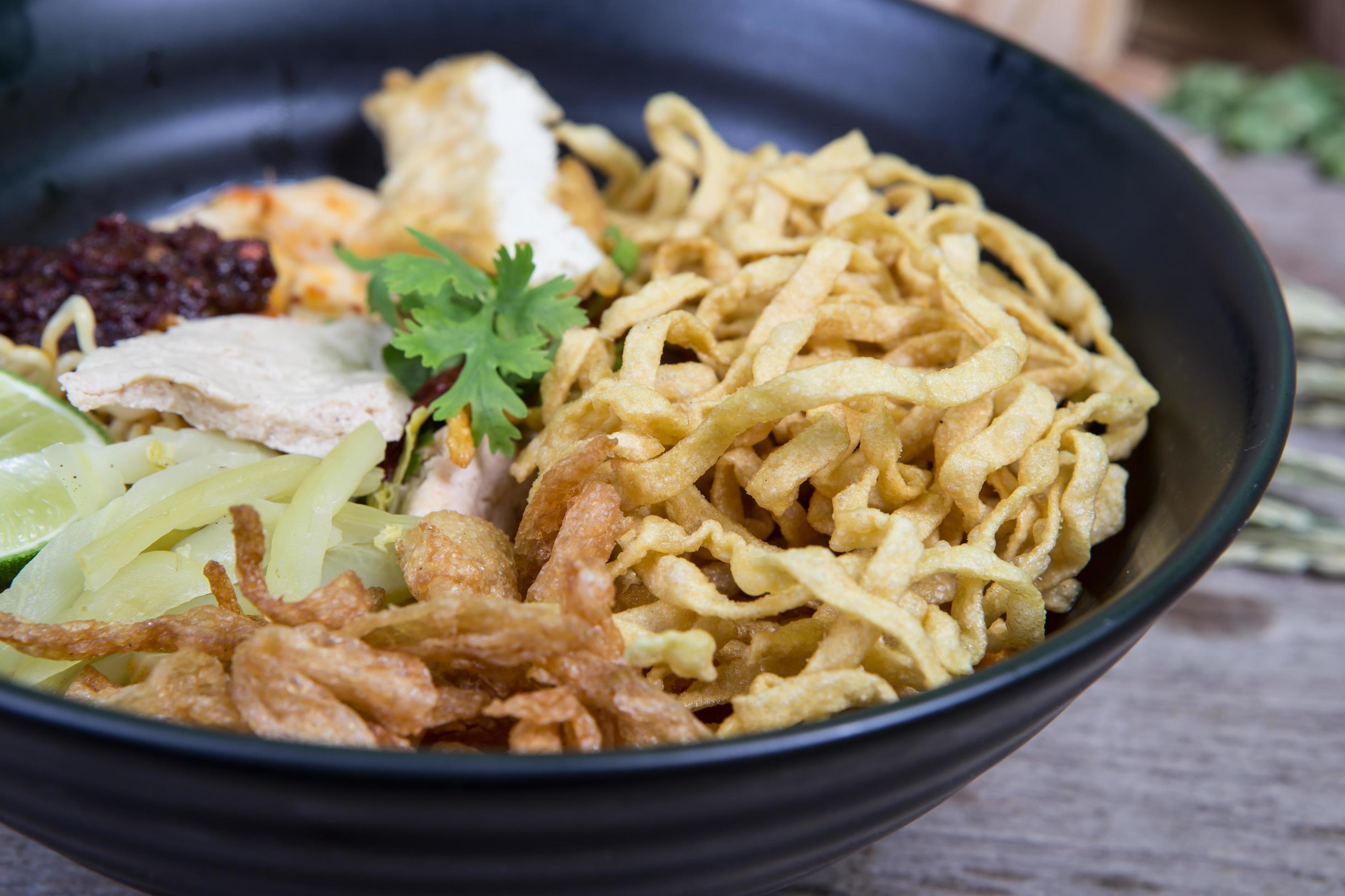 khao soi , curry noodles , thai food Stock Free