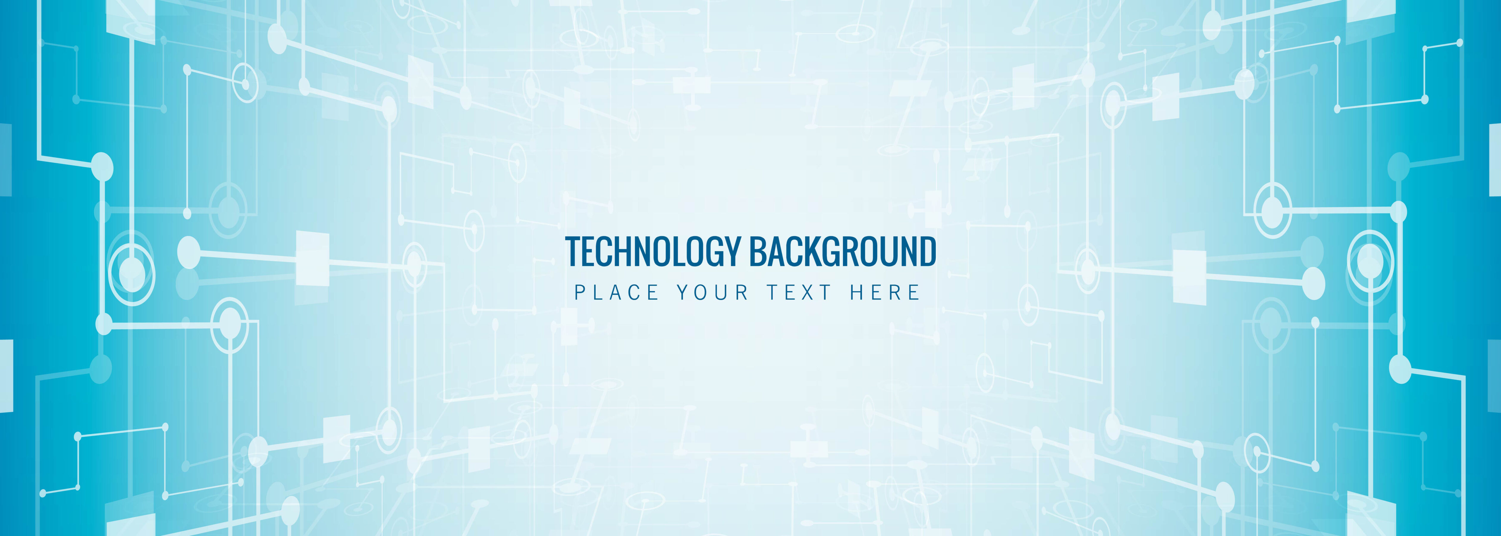 Abstract technology banner template background Free Vector