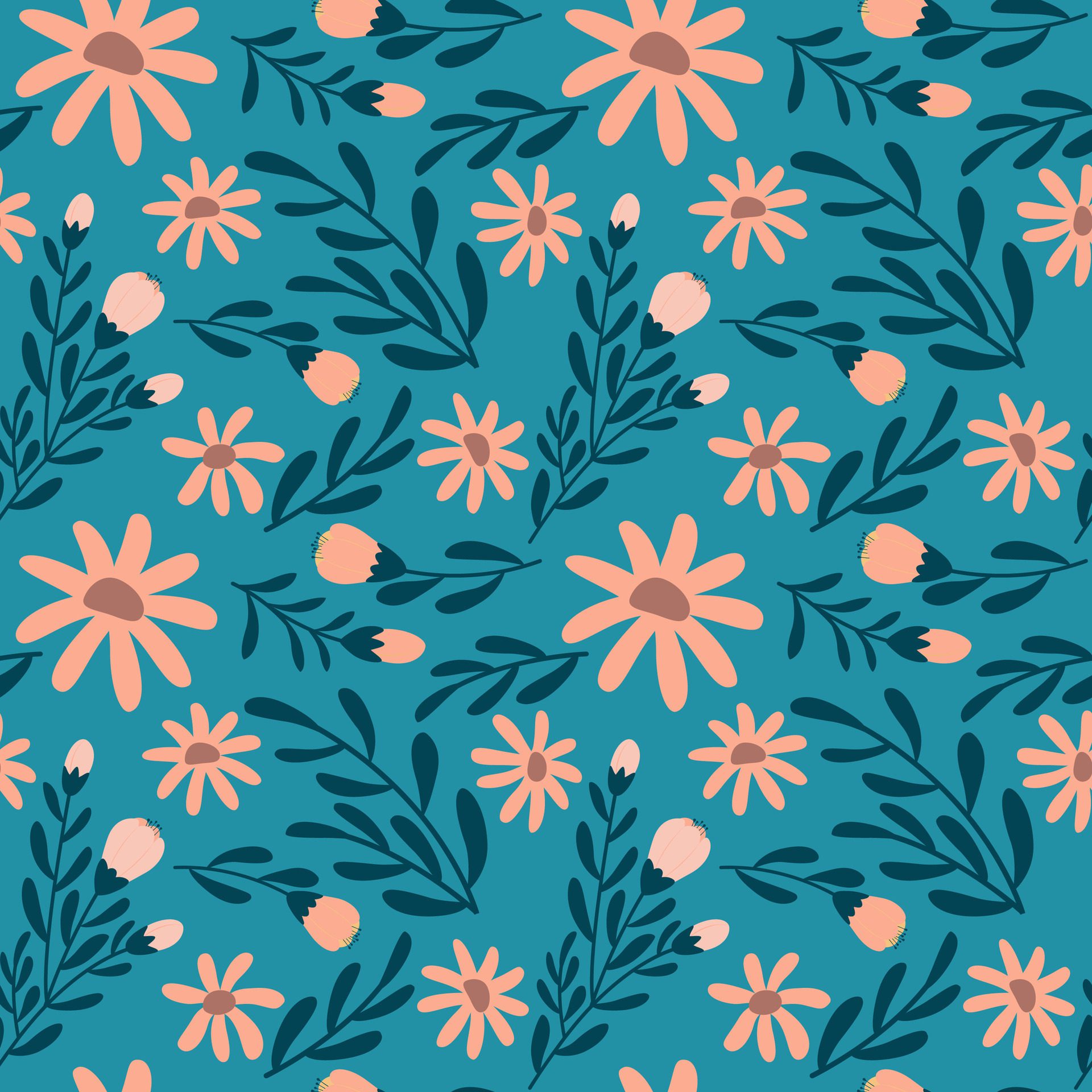 floral seamless pattern Free Vector