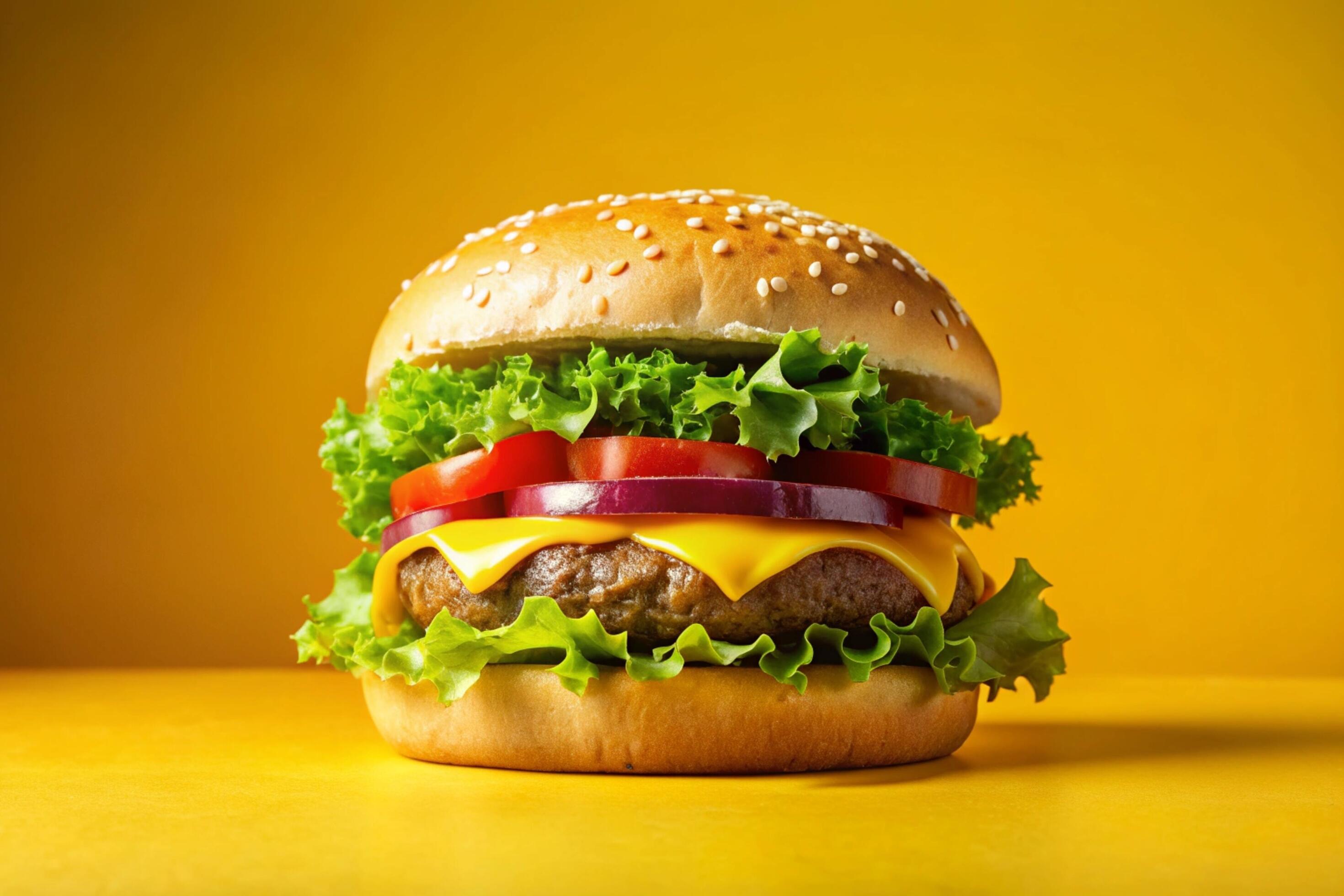 Burger photo isolated on clean background Stock Free