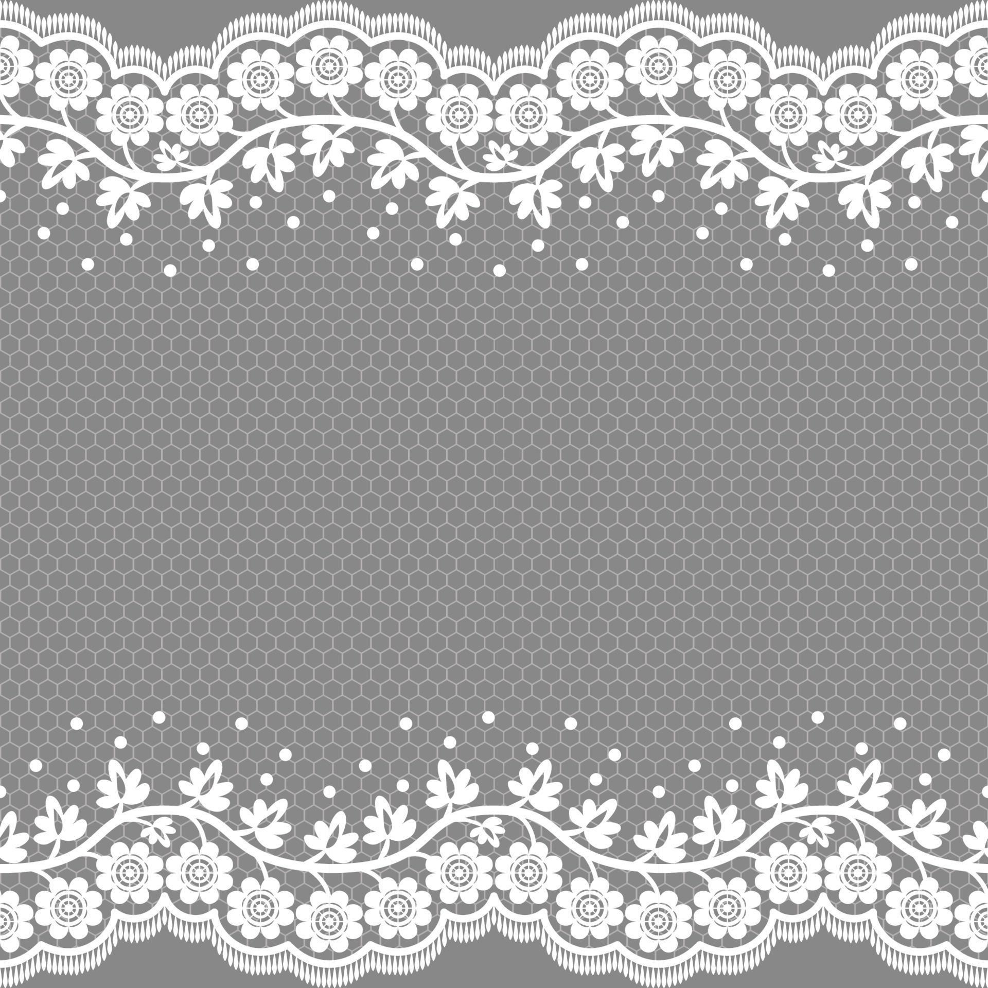 Lace seamless pattern with flowers Stock Free