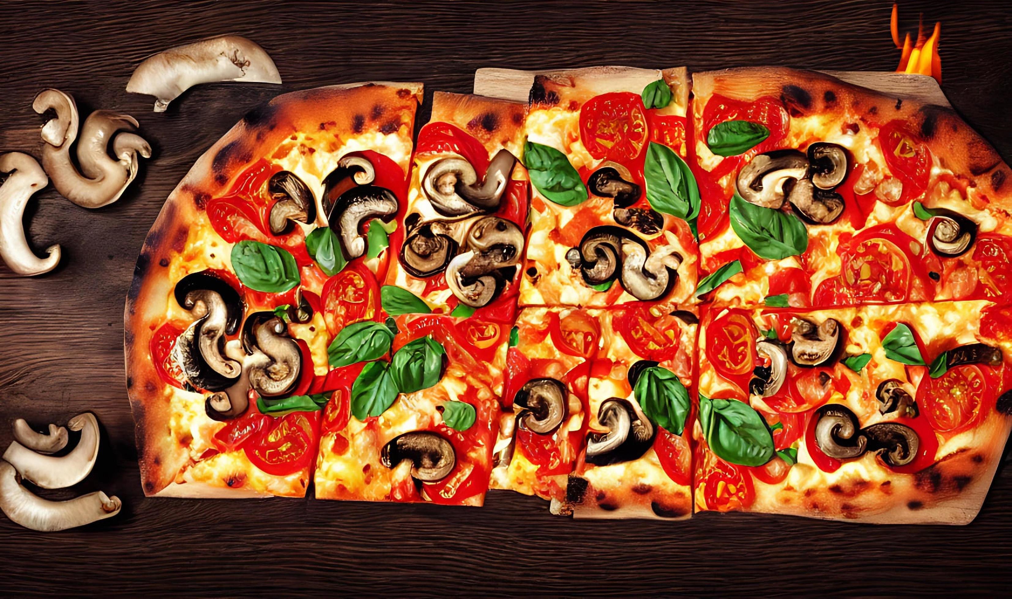 Pizza. Traditional Italian cuisine fast food. Stock Free