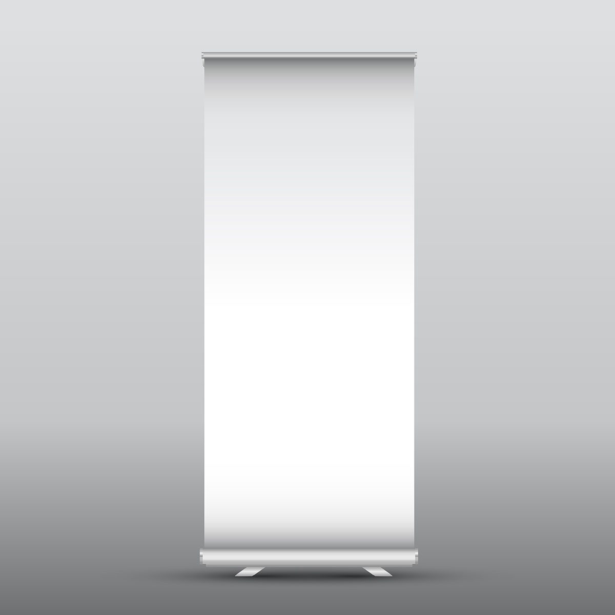 Blank roll up advertising banner Free Vector