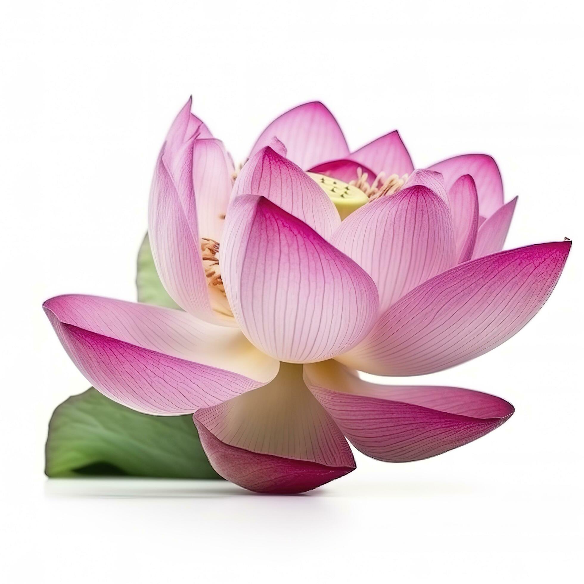 lotus flower isolated on white background, generate ai Stock Free