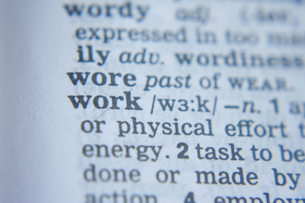 Work Word Dictionary Stock Free