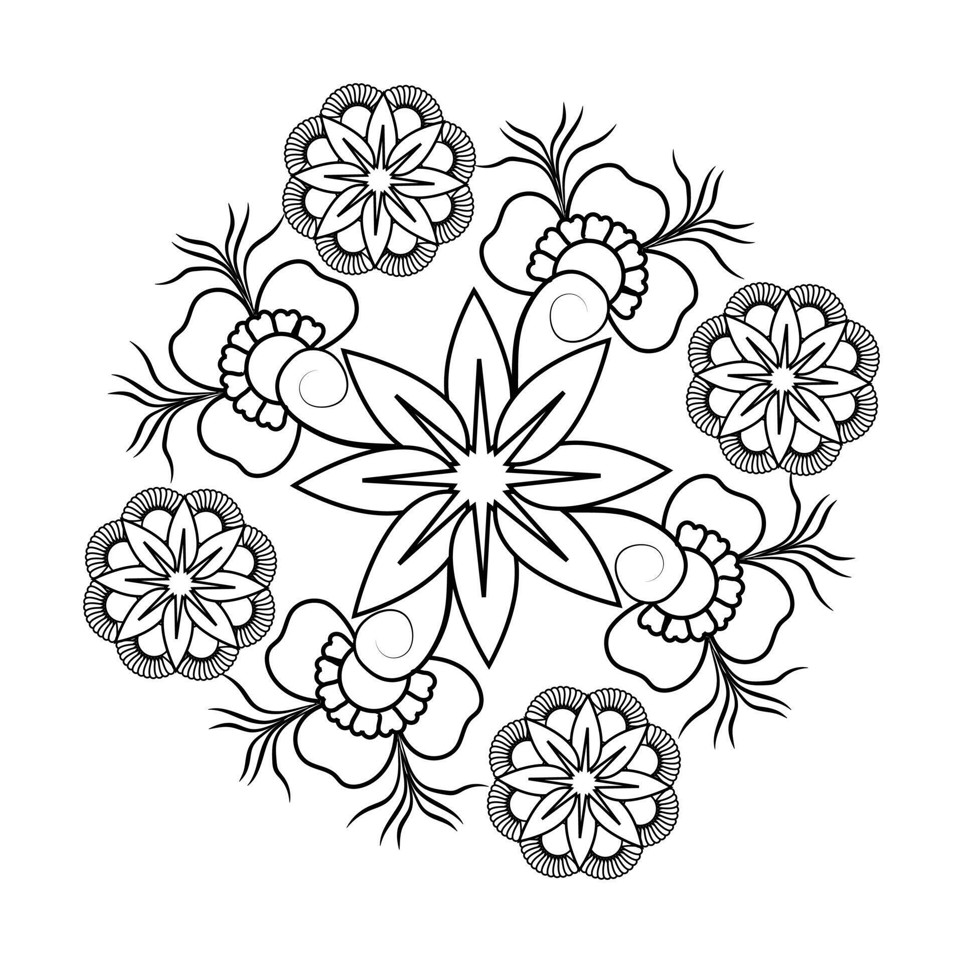 Creative unique flower floral vector eps mandala patterns for free download Stock Free