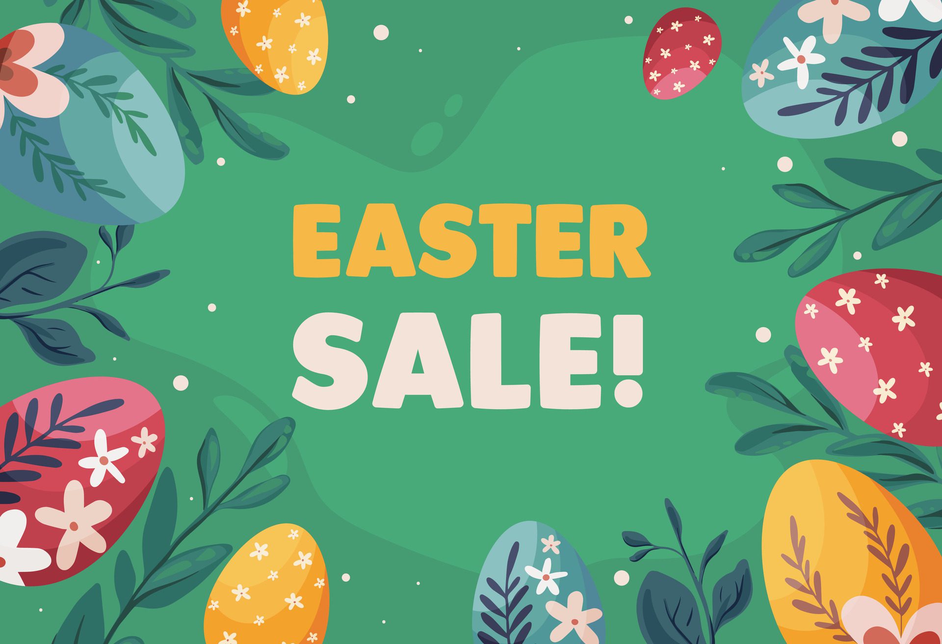 vector easter sale horizontal banner spring sale for social media Free Vector