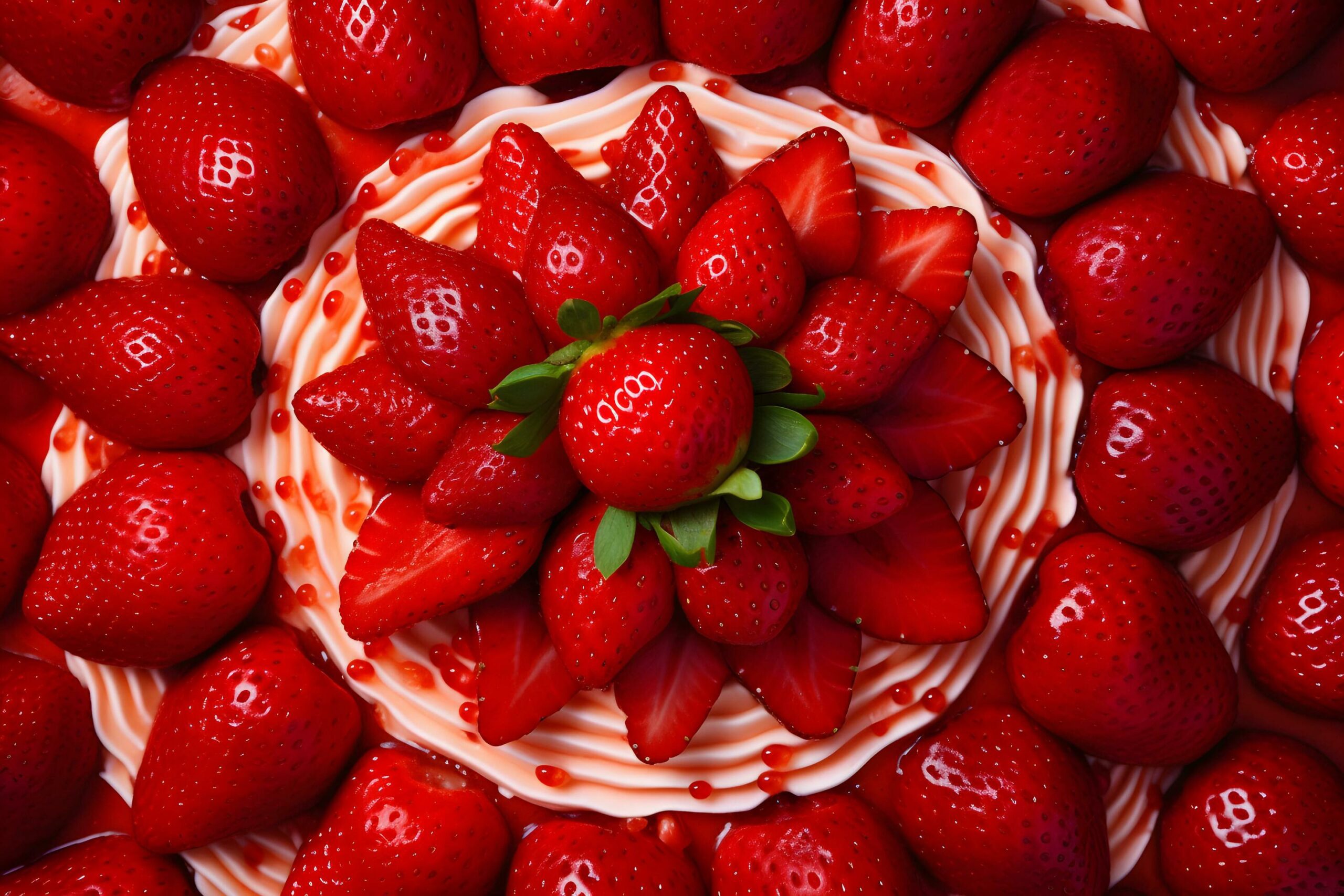 strawberry cake background Free Photo