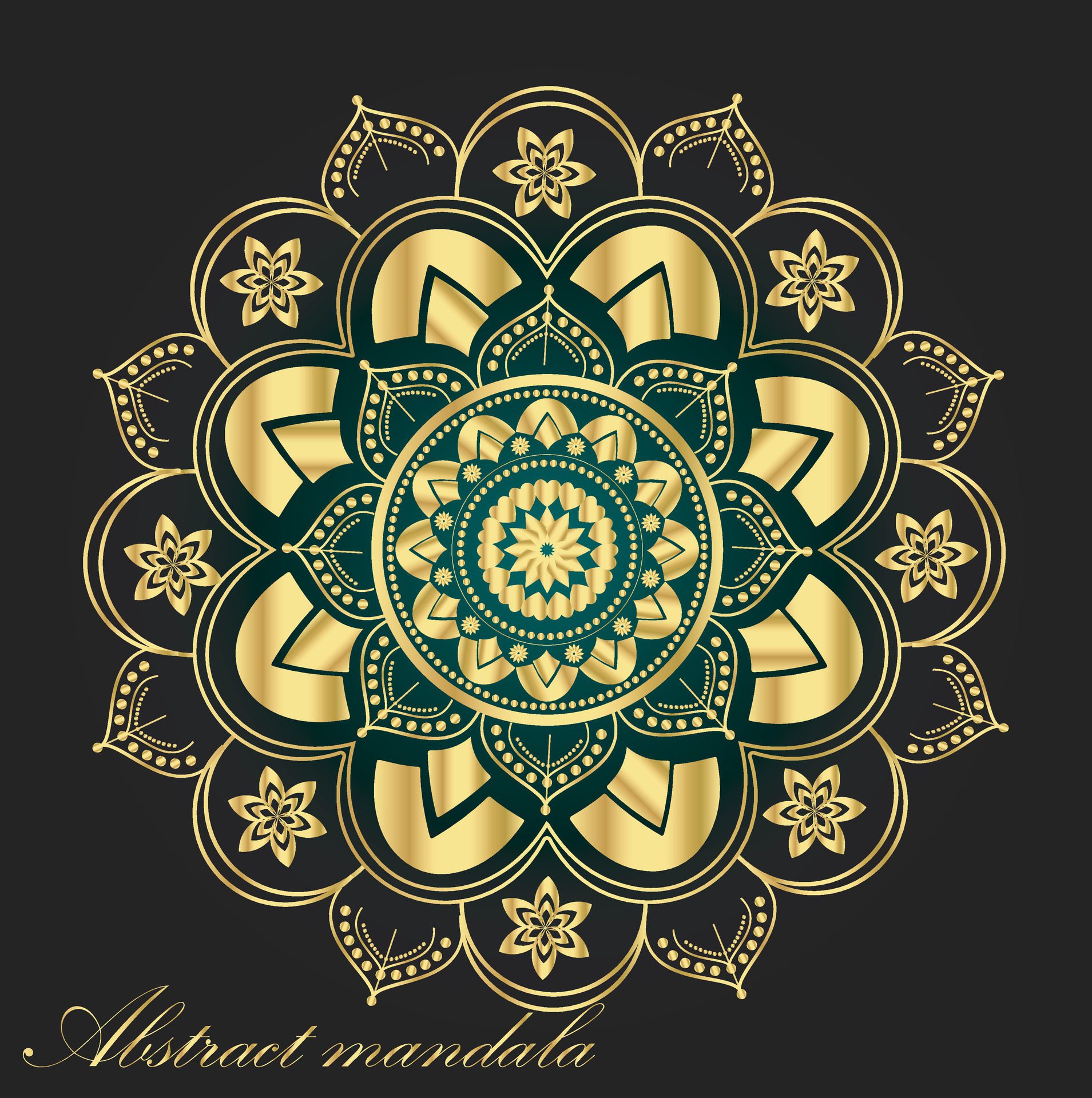 Luxury mandala with golden pattern and geometric shape arabic else any festival style print ready Free Vector