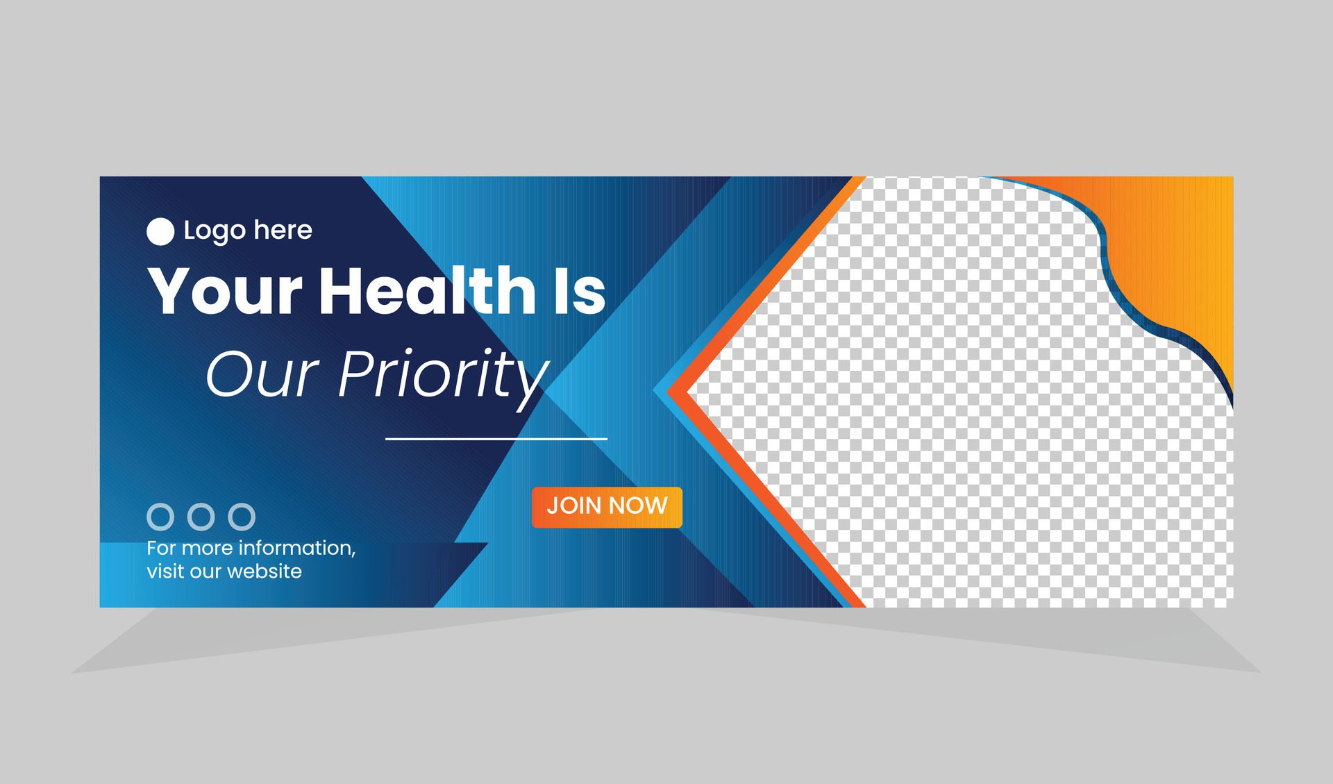 Health care web banner template Free Vector