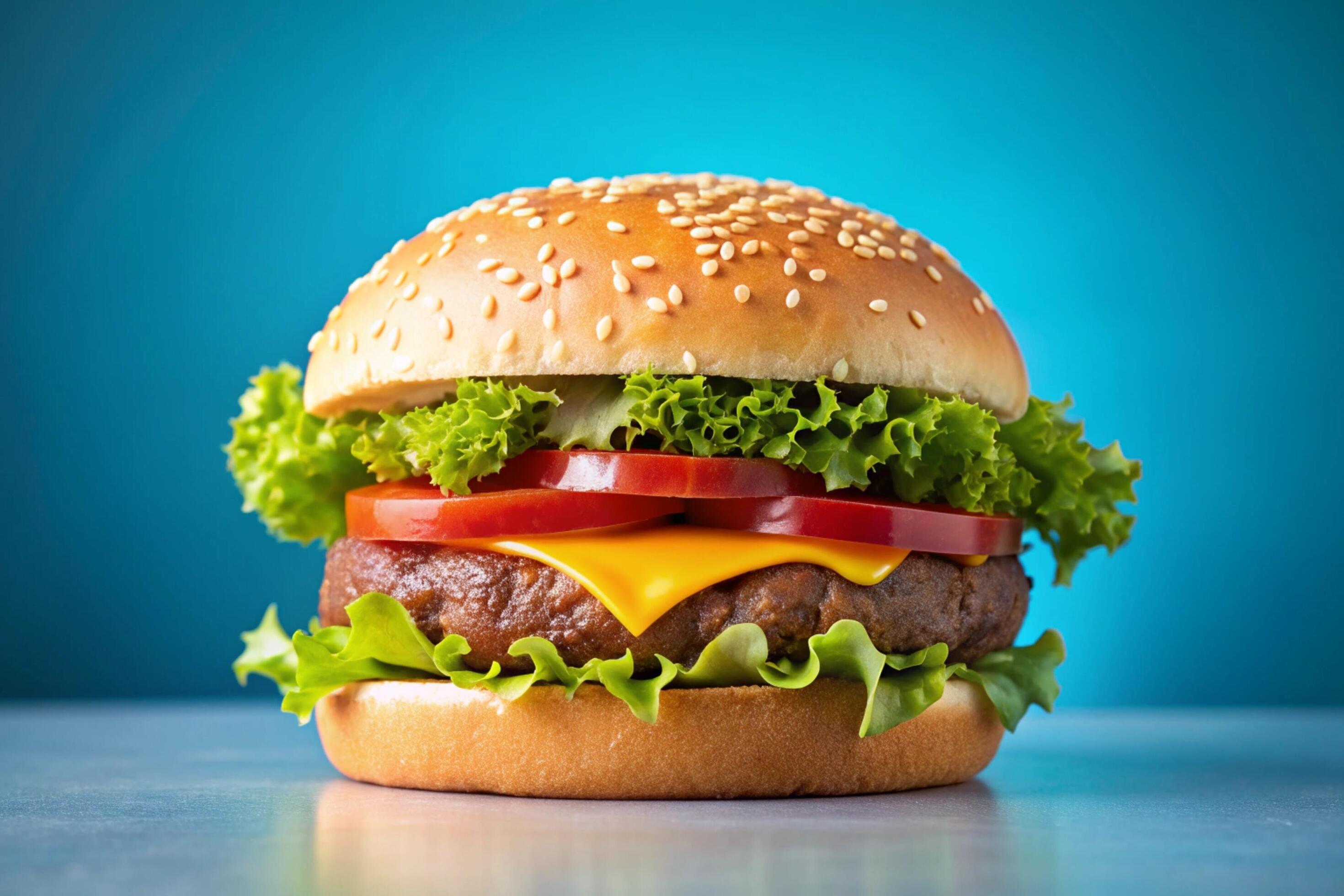 Burger photo isolated on clean background Stock Free