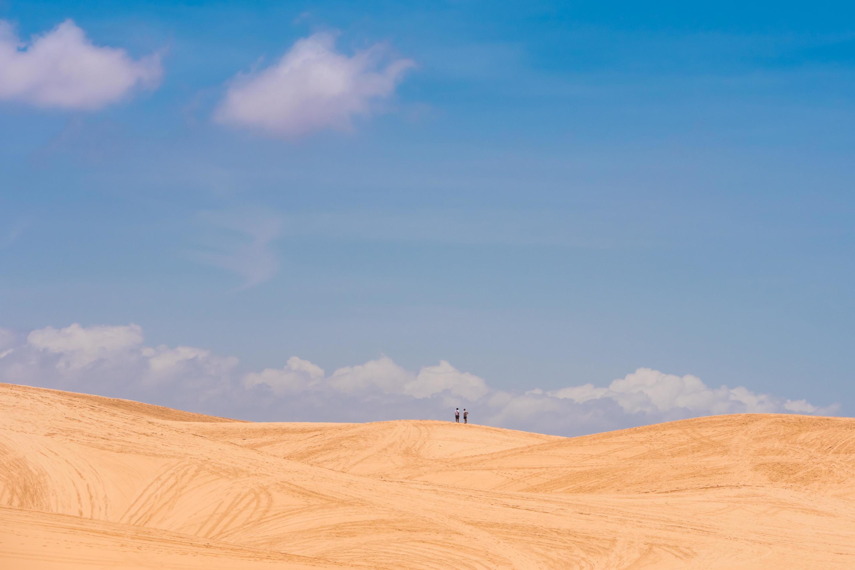 Yellow sand dunes in Mui Ne is a popular tourist destination of Vietnam Stock Free