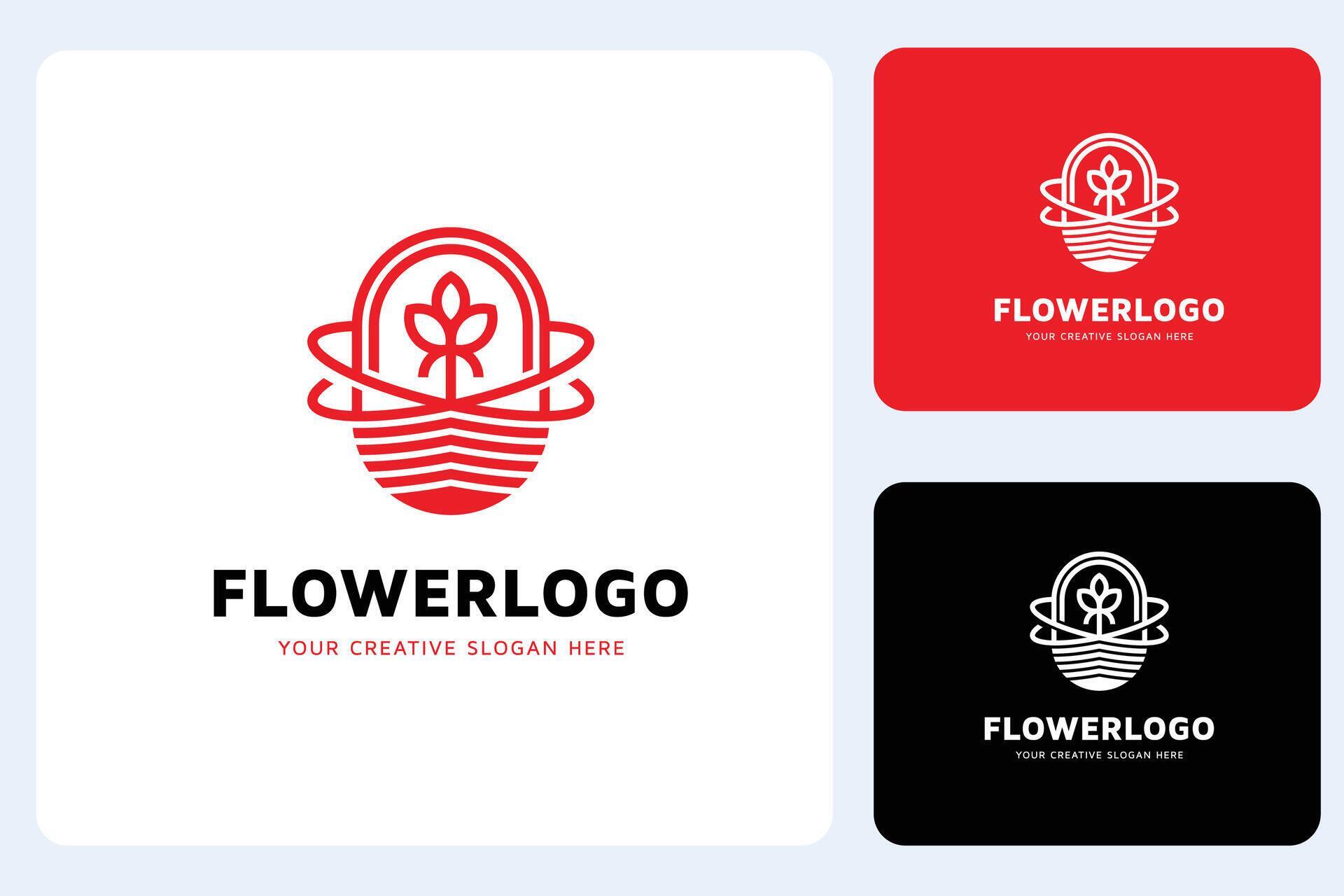 Flower Logo Design Template Stock Free