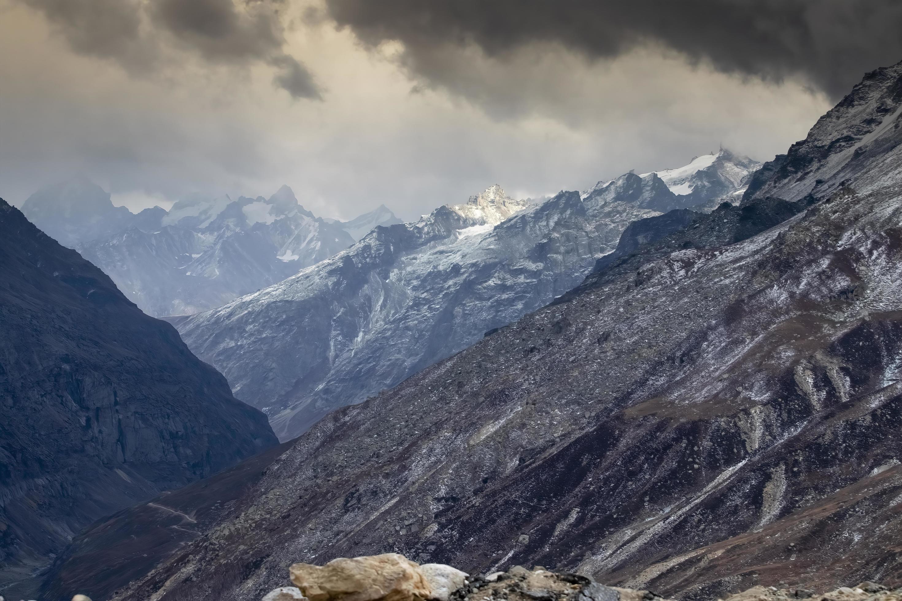 Panoramic Himalayan mountainscapes Stock Free