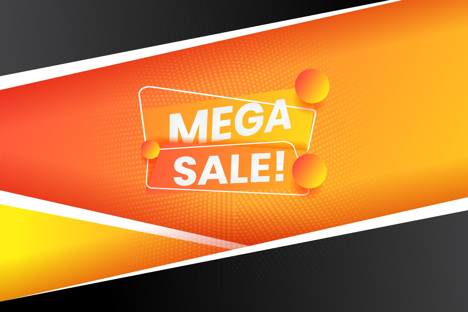 Sale banner template design Free Vector