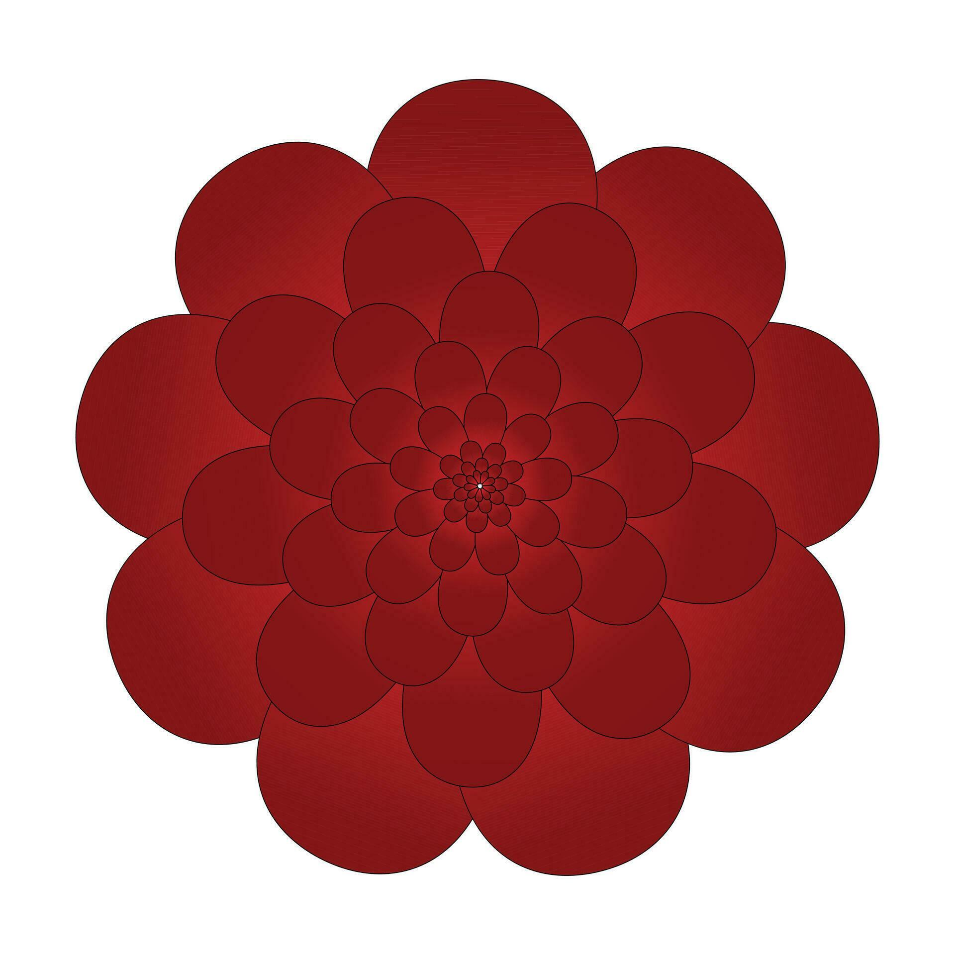 beautiful vector red flower Stock Free