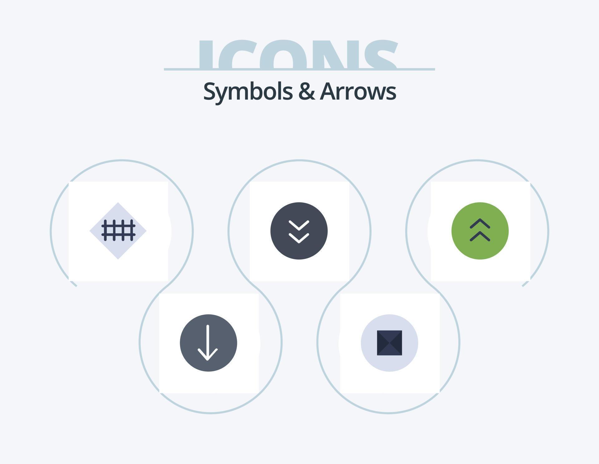 Symbols and Arrows Flat Icon Pack 5 Icon Design. direction. arrows. road fence. download. circle Stock Free