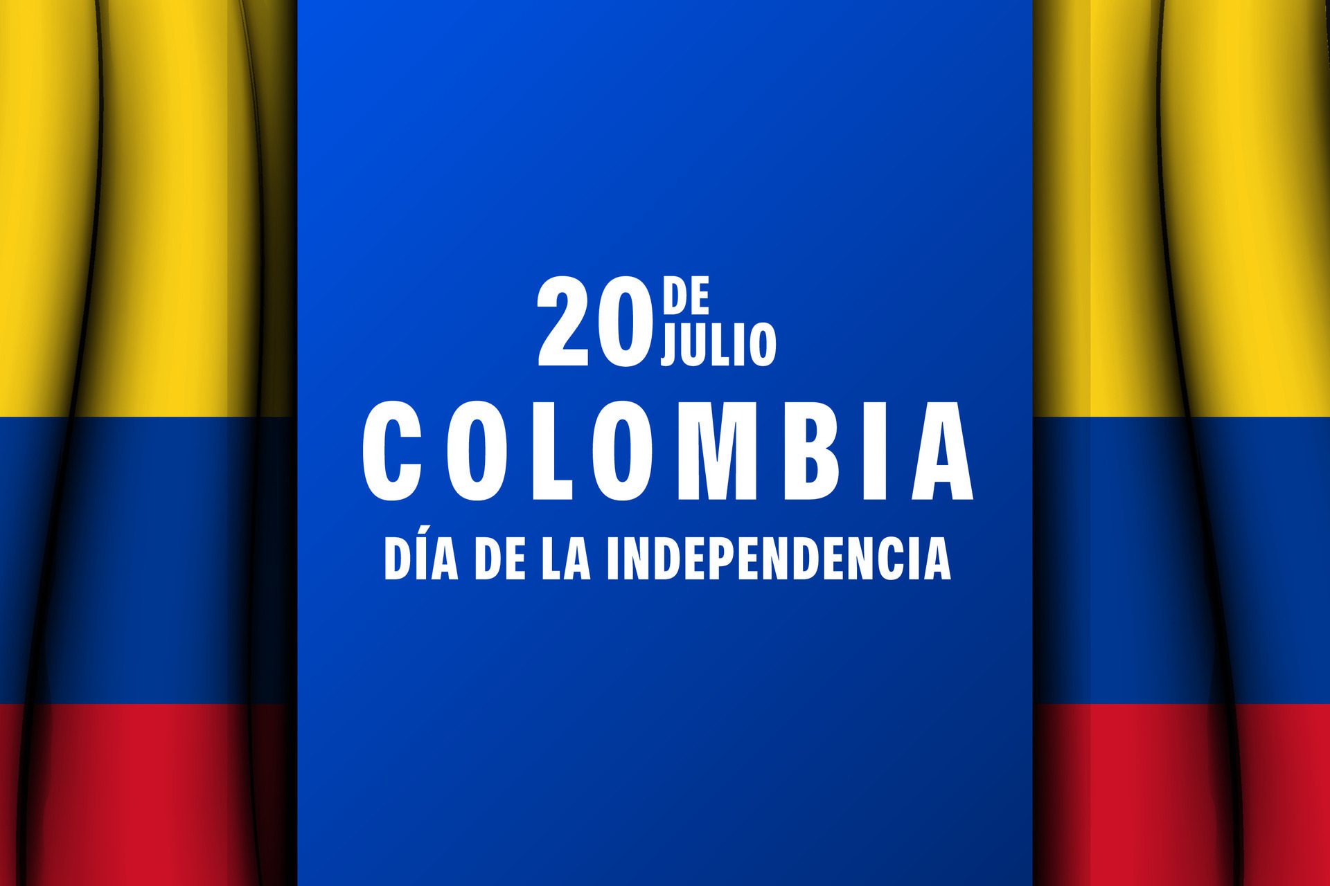 realistic vector design 20 july colombia independence day banner Free Vector