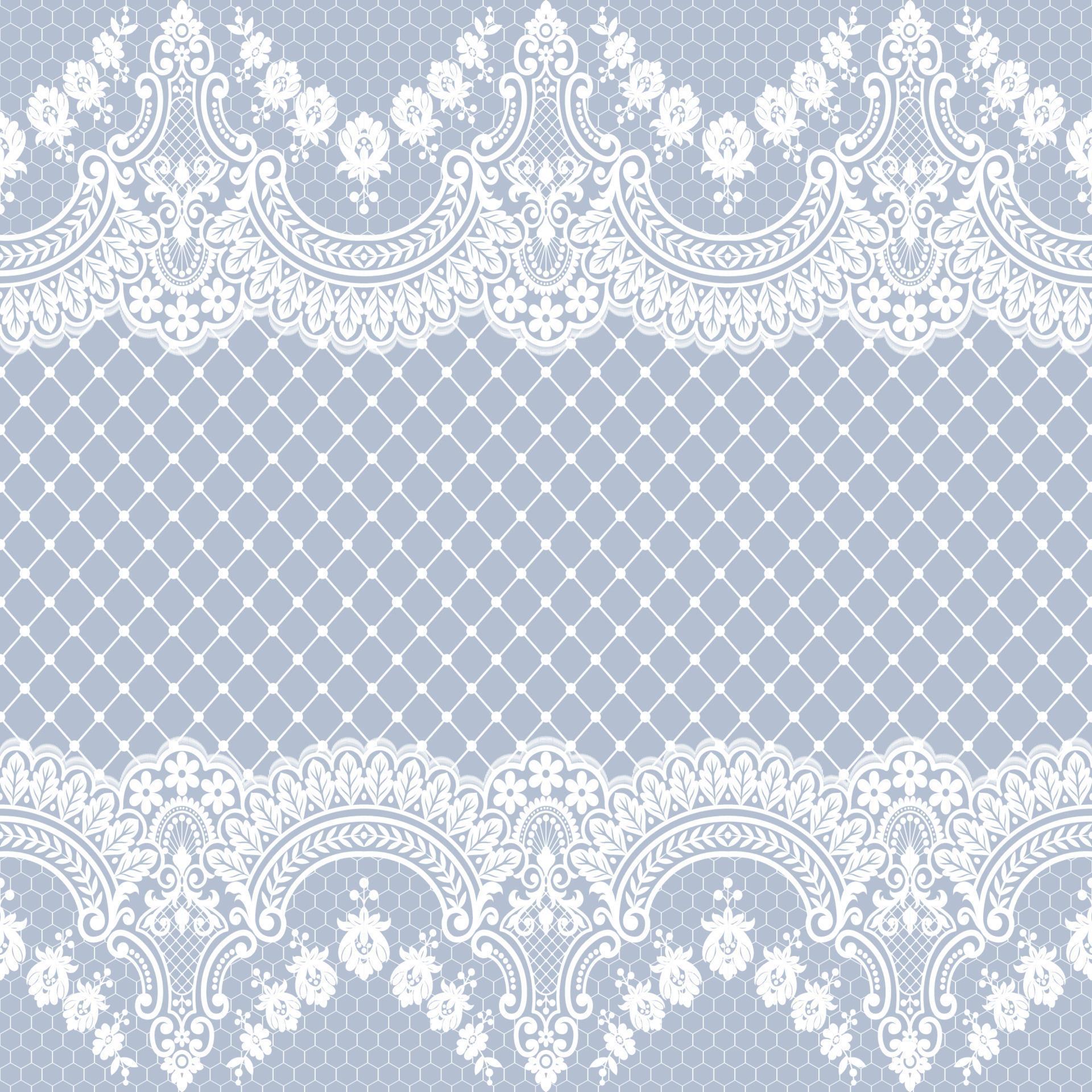 Lace seamless pattern with flowers Stock Free