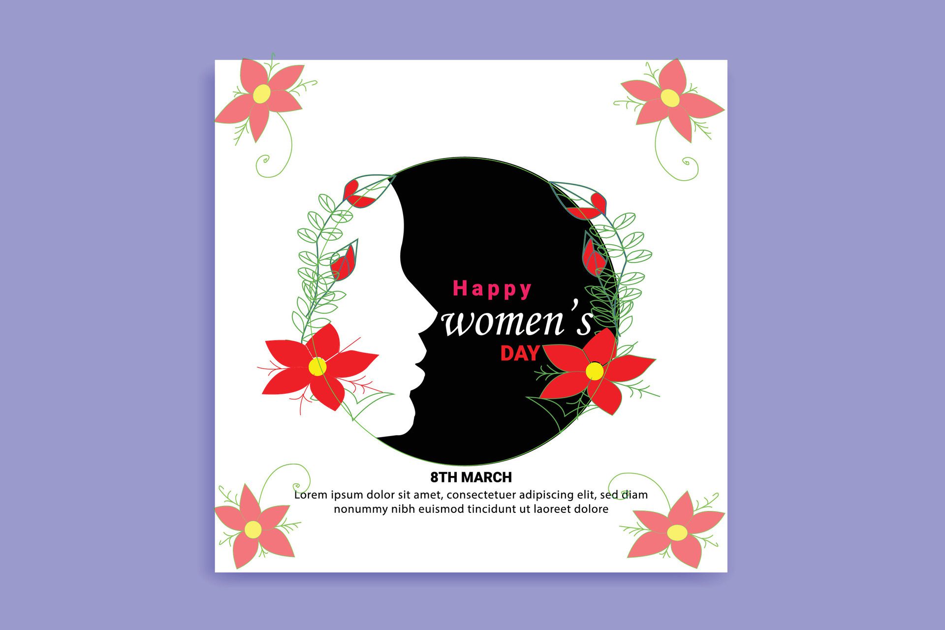 WOMEN’S DAY SOCIAL MEDIA POST ,BANNER DESIGN Free Vector