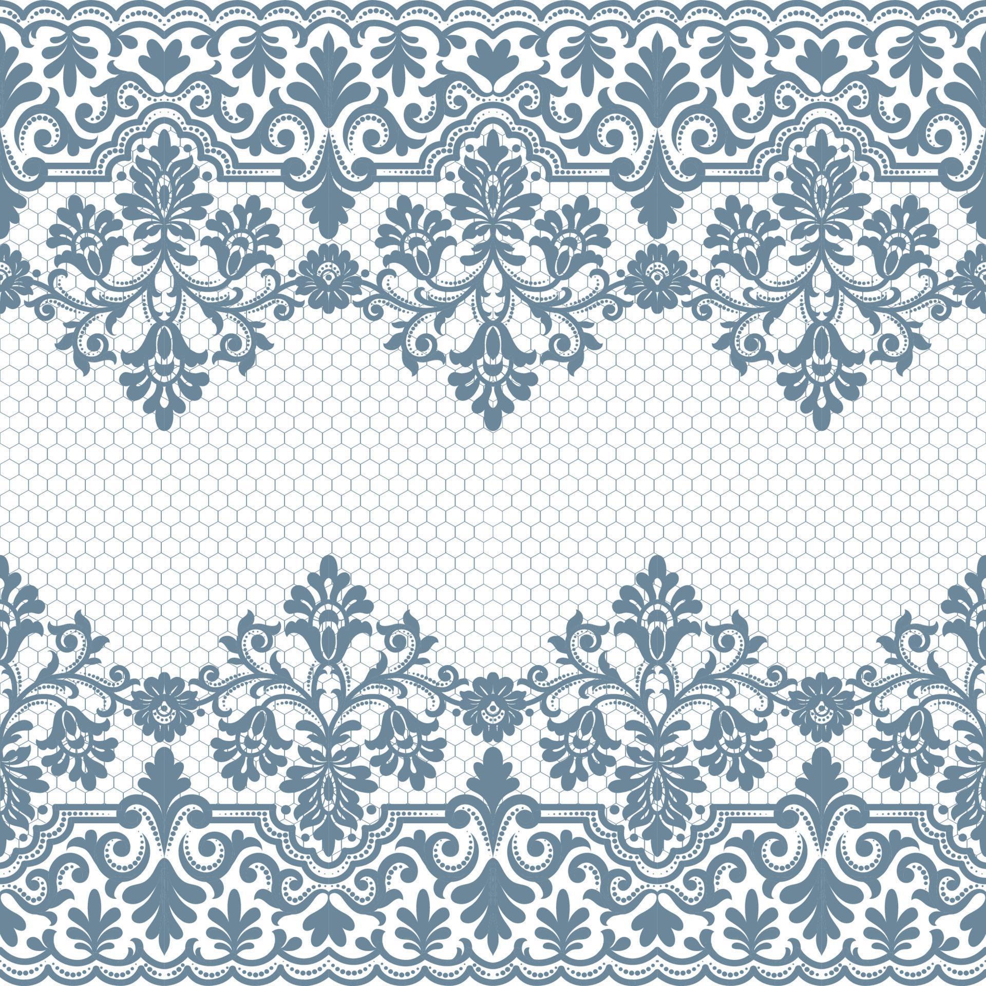 Lace seamless pattern with flowers Stock Free