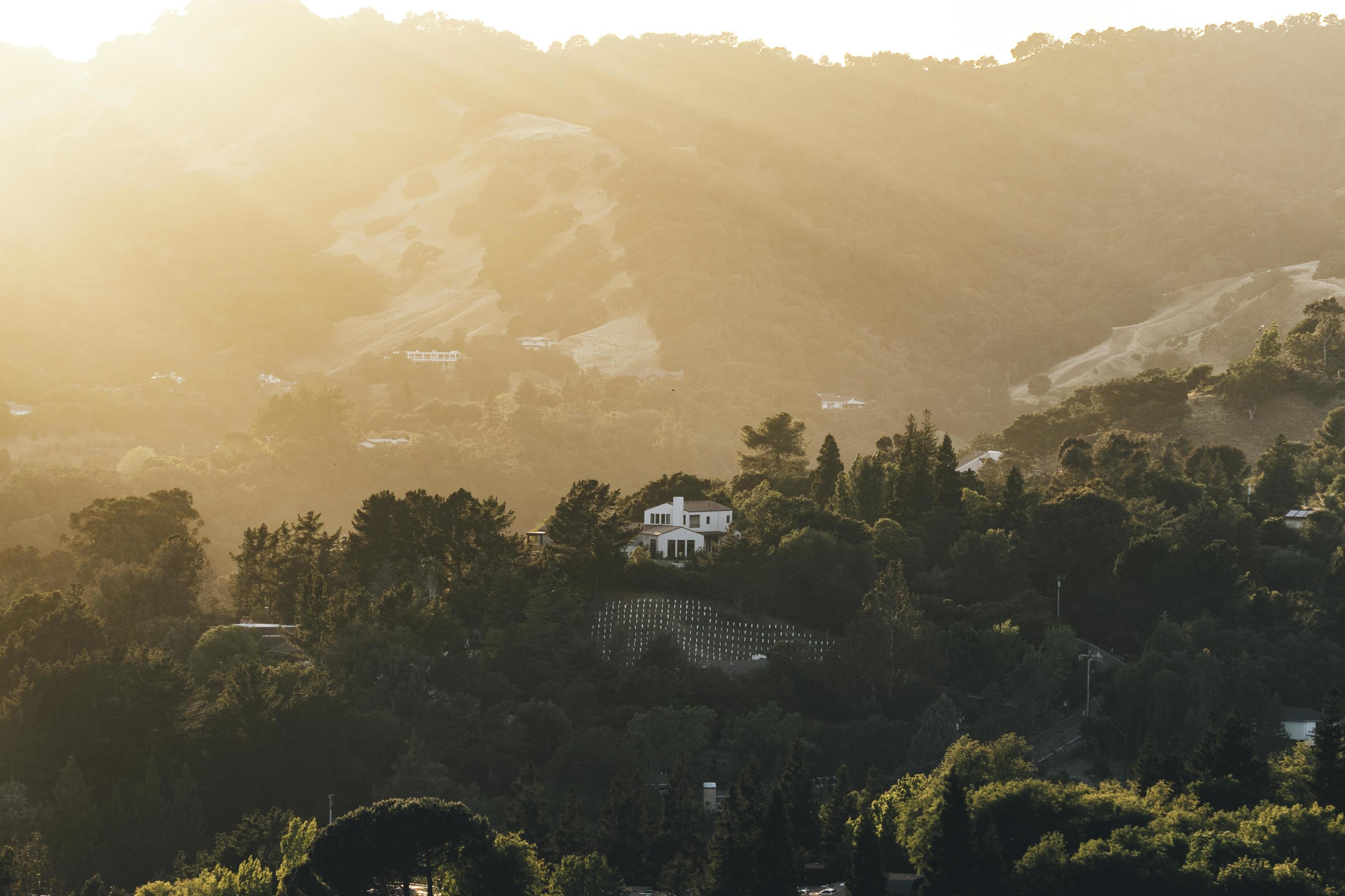 Nature view at golden hour Stock Free