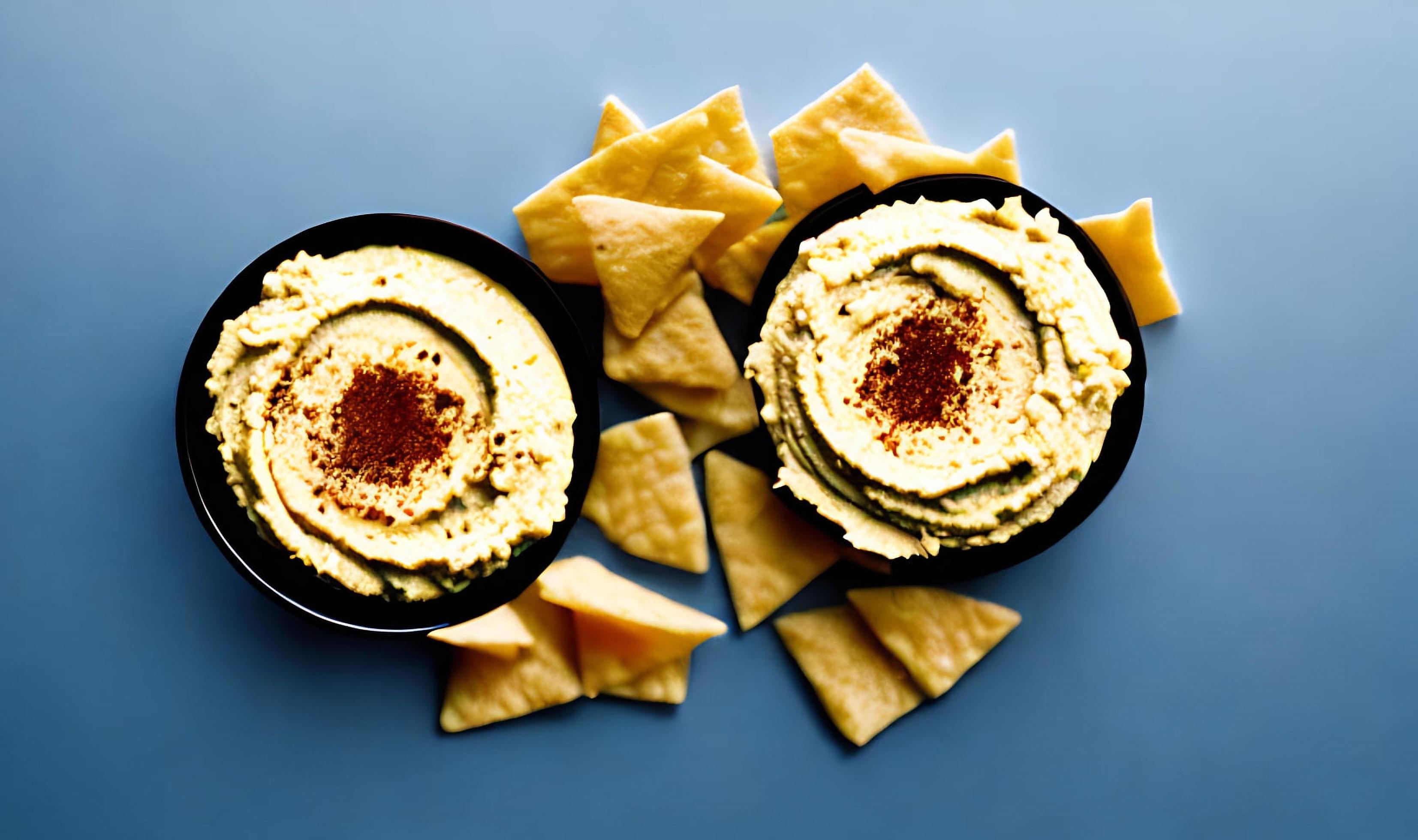 Healthy food. Traditional freshly made organic hummus. Stock Free