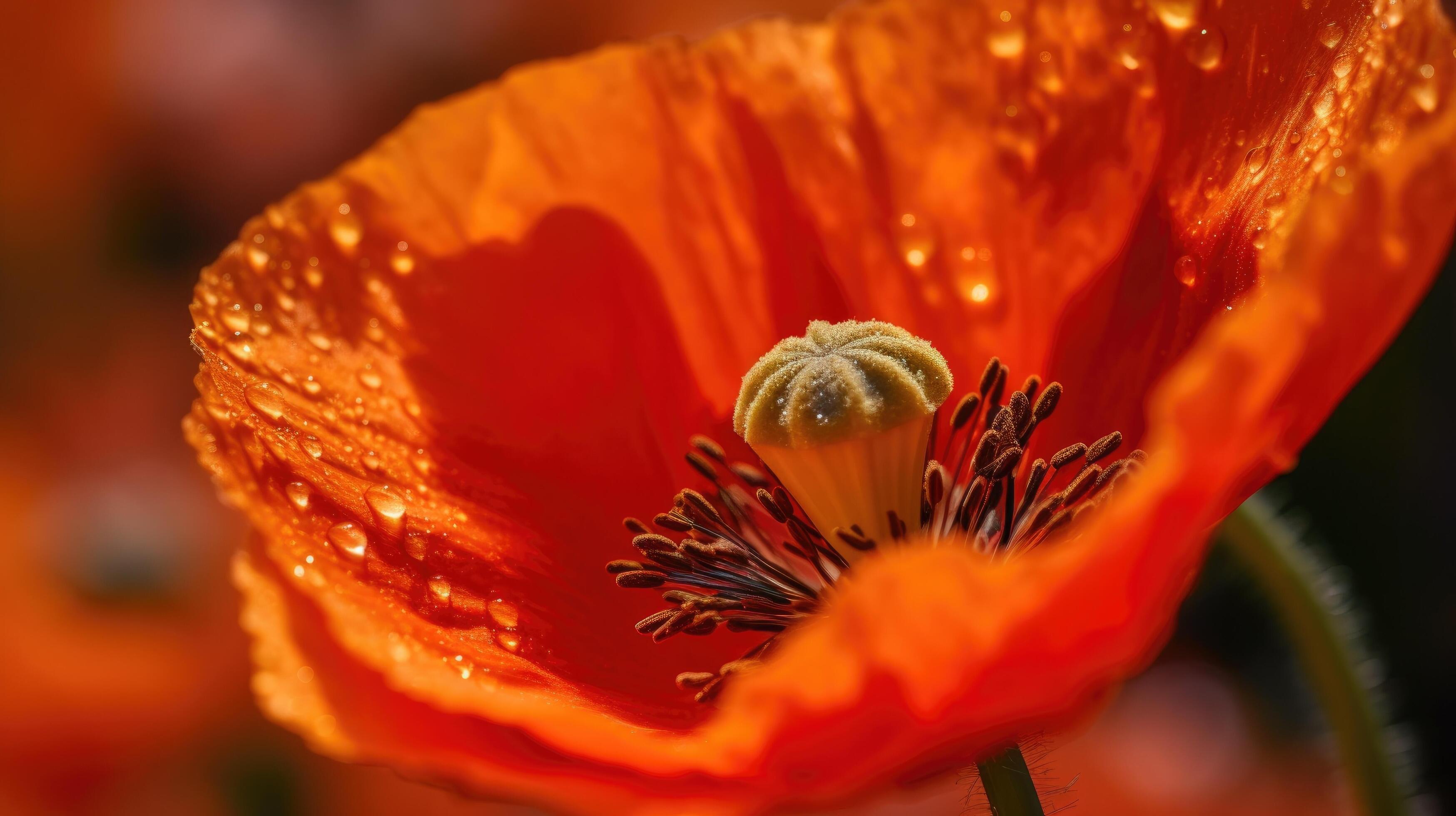 Poppy flowers. Illustration Stock Free