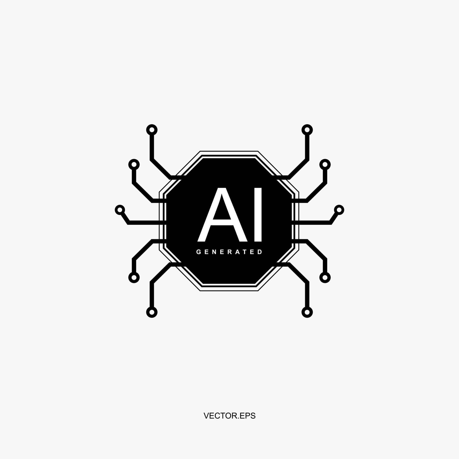 a logo for ai marketing agency Free Vector