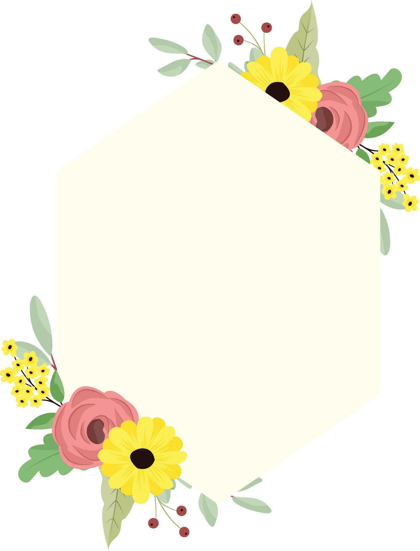 Flower Frame Wreath. Floral botanical flowers. for graphic designer decoration, product design, and cards Stock Free