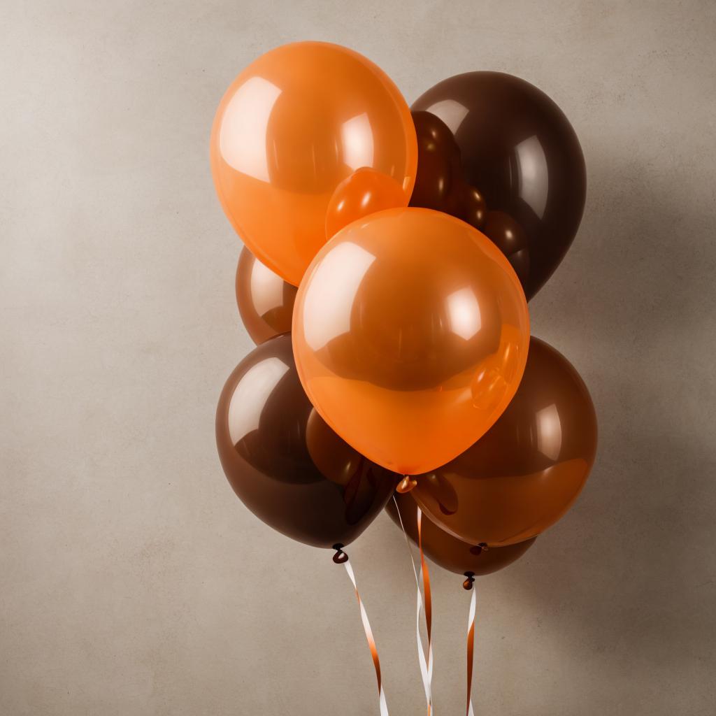 Brown Tan orange balloons by @ai_generated