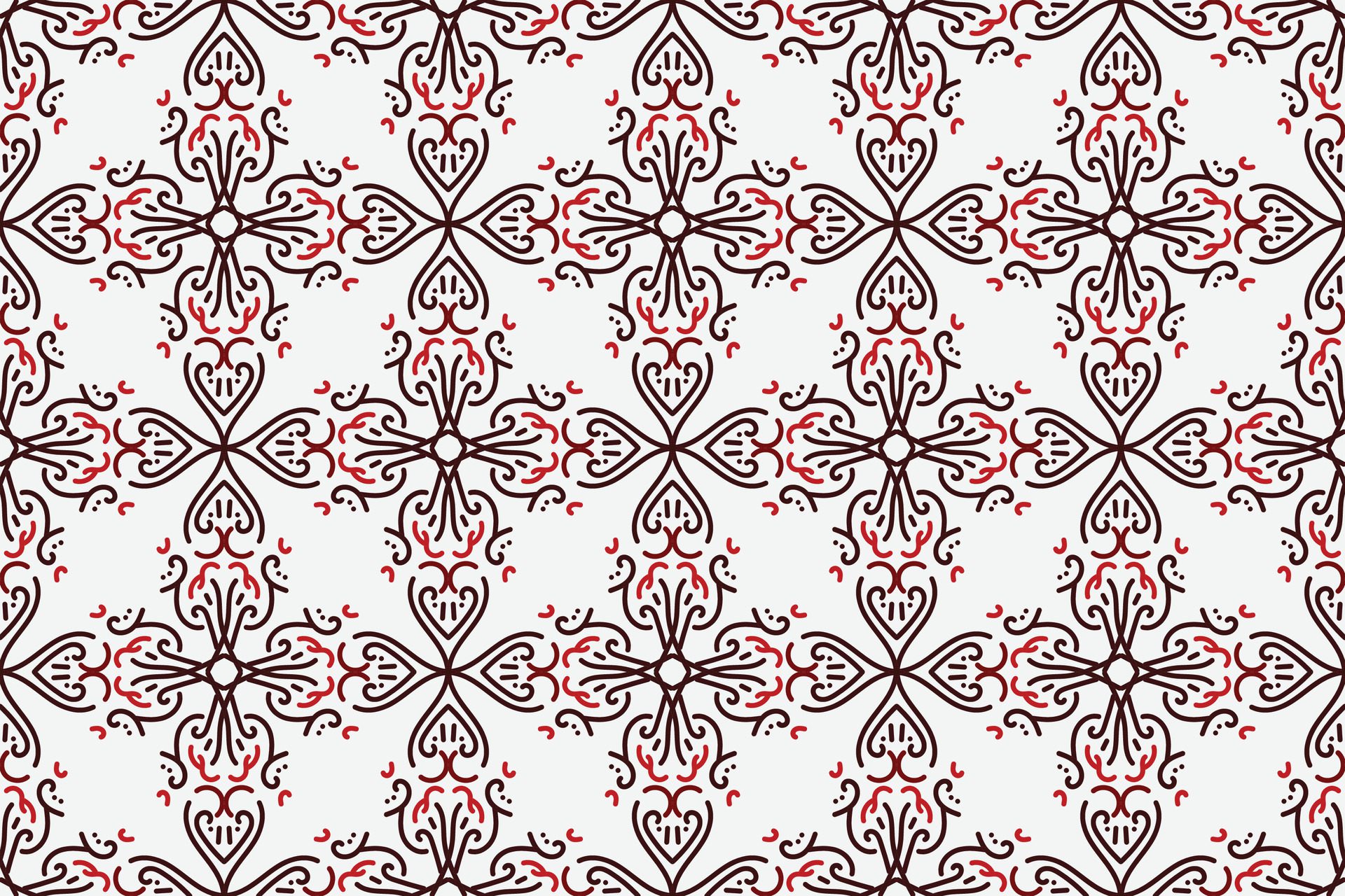 vintage seamless pattern with red and white color Free Vector