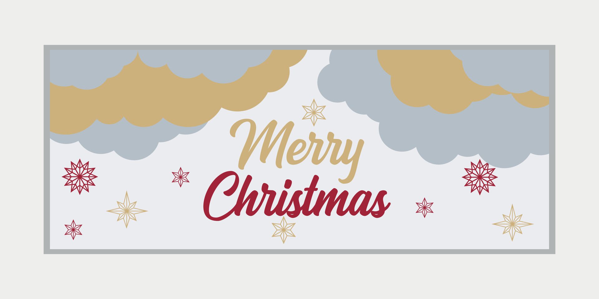 merry christmas banner set and happy new year banner, social media cover and web banner,Merry Christmas design for greeting card, Free Vector