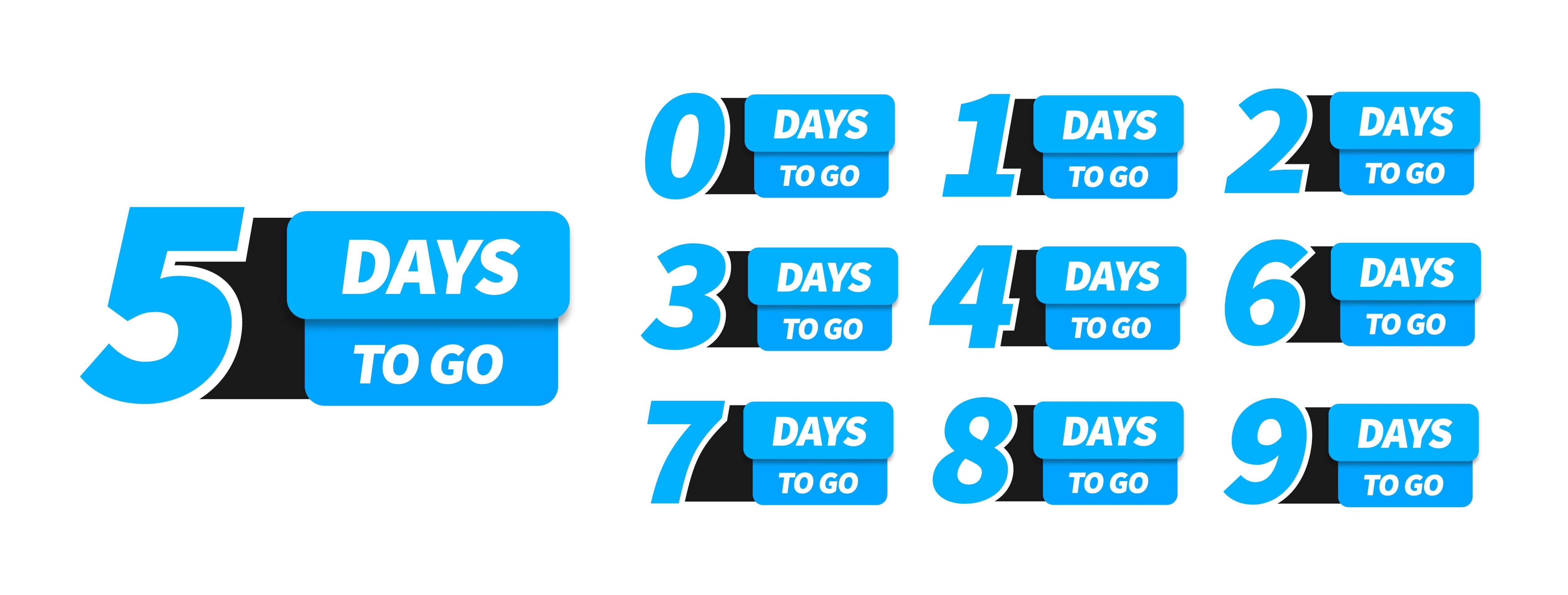 Countdown left days banner. Free Vector