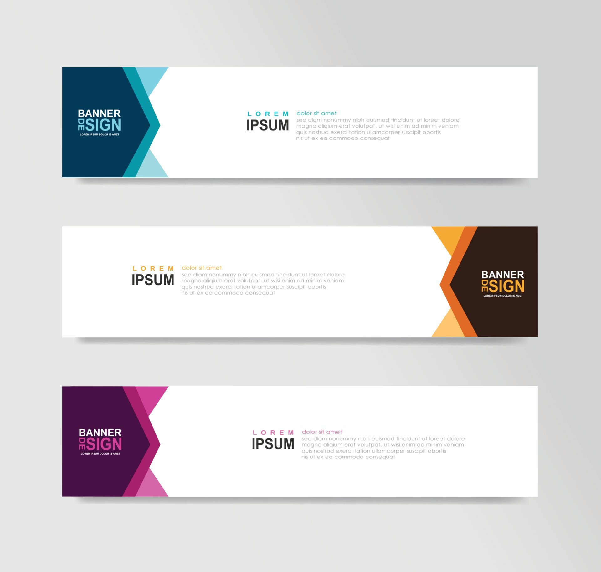 Vector Abstract Banner Design Web Template Free Vector